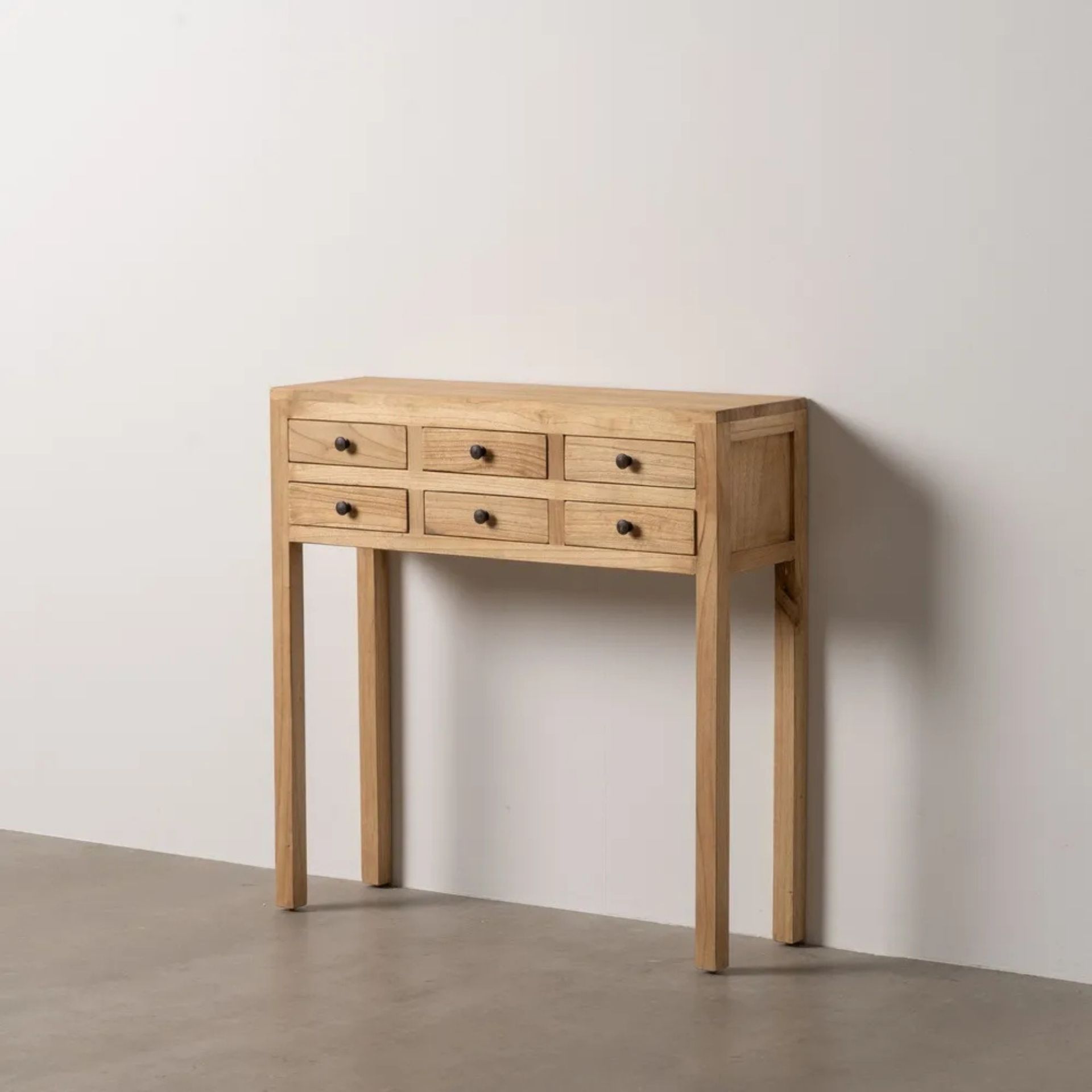 Consola de madera de mindi 85x26x85cm