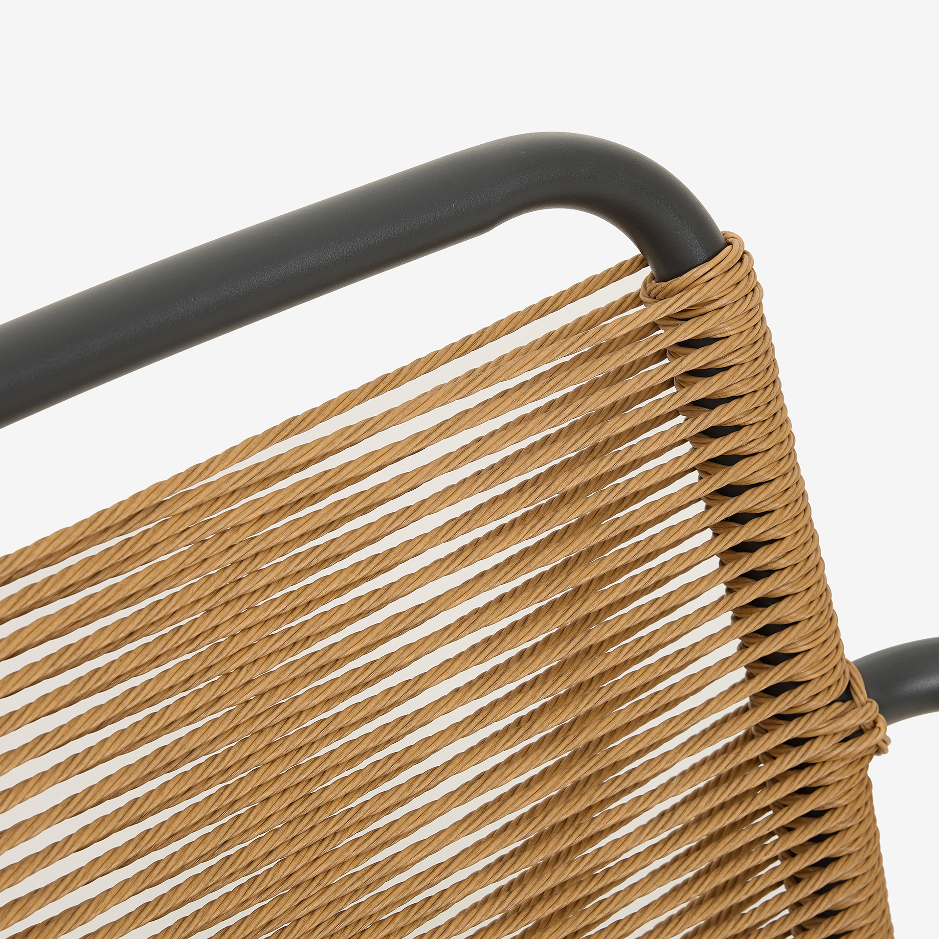 Silla de jardín de ratán sintético y aluminio Anse 55x60x79cm