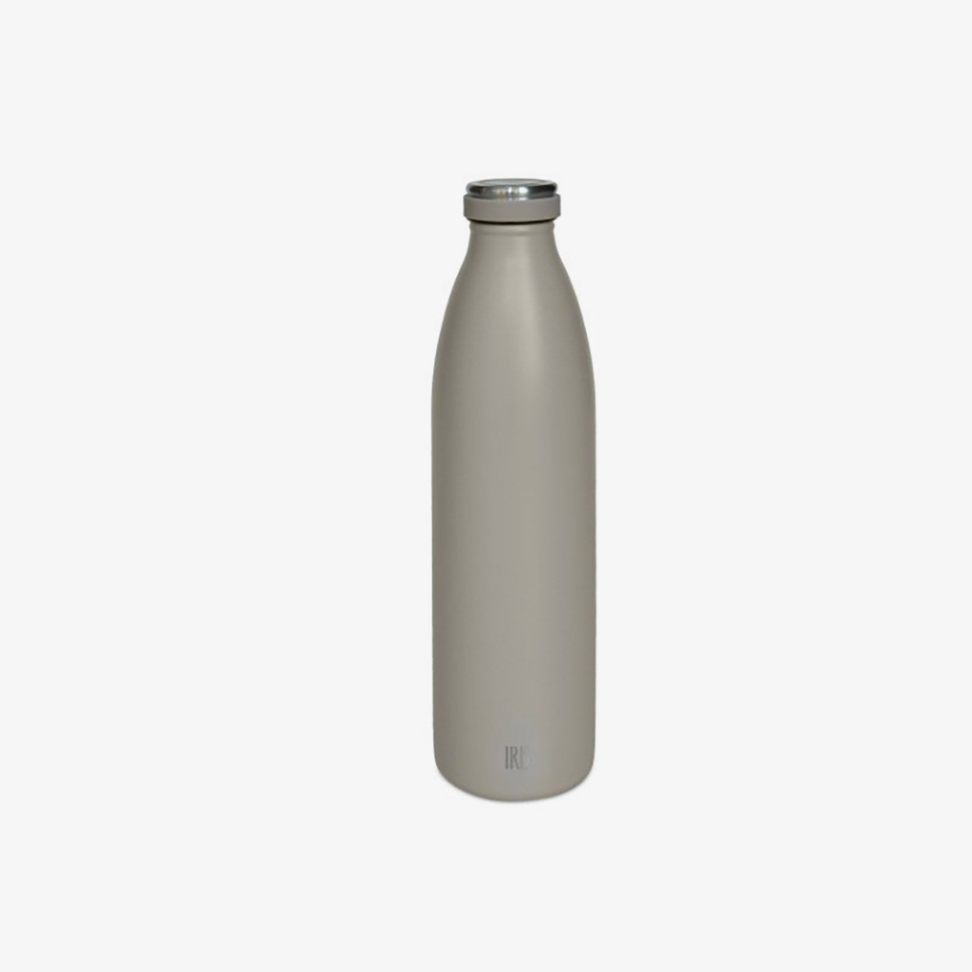 Botella termo beige de acero inoxidable 1L