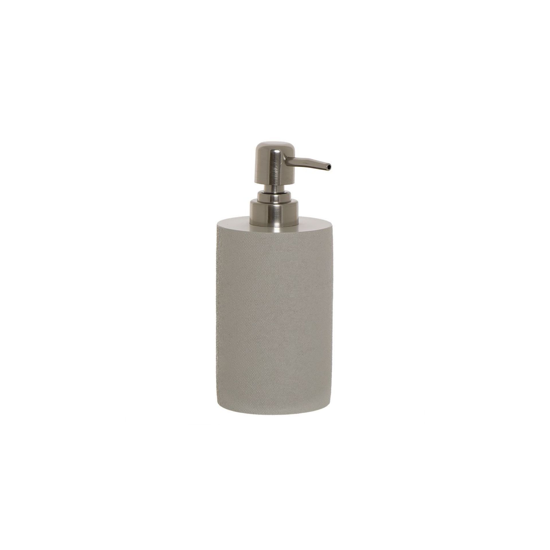 Dispensador de jab&oacute;n de ba&ntilde;o resina beige Dain &Oslash;8x18cm