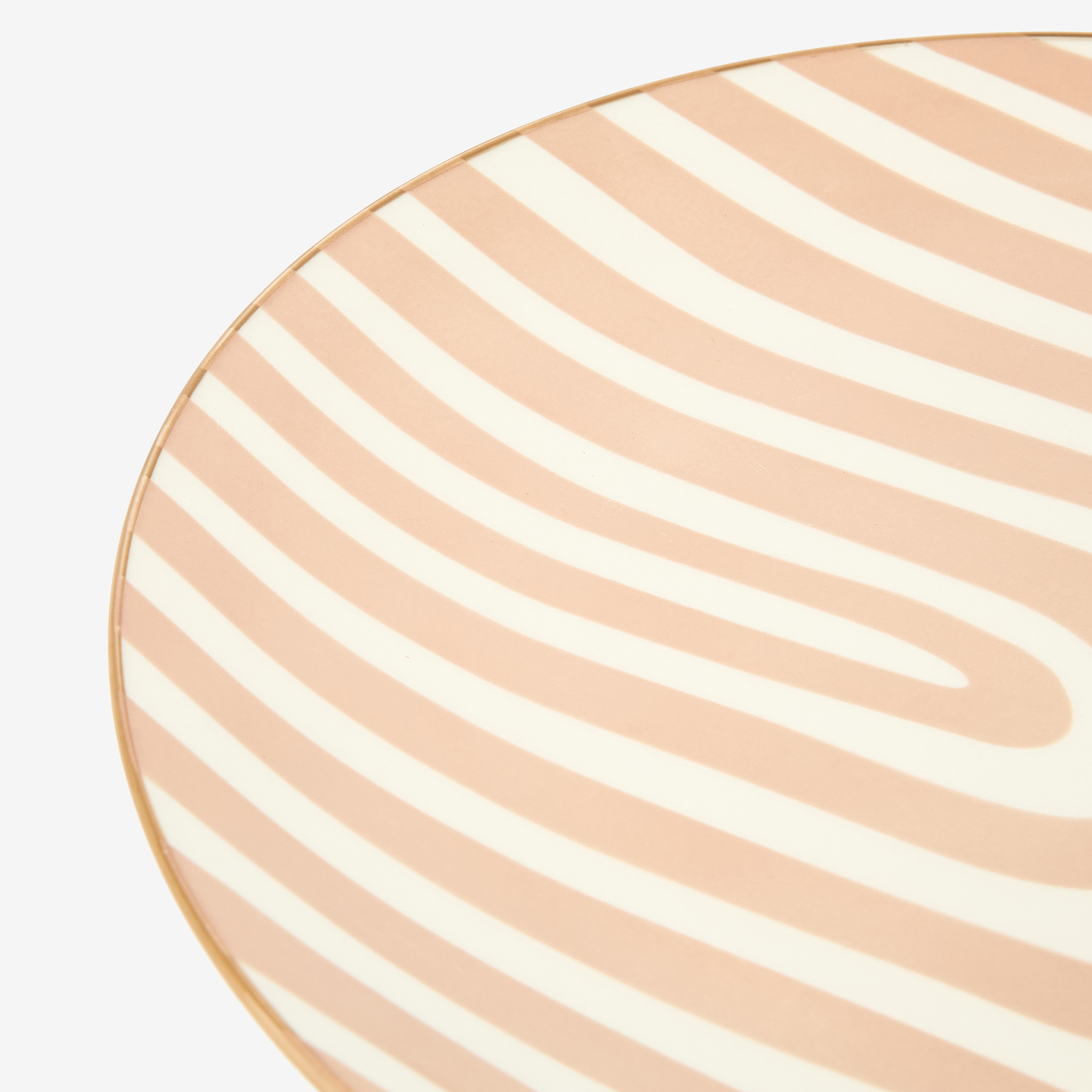 Vajilla de porcelana de 18 piezas estampado beige Aberin