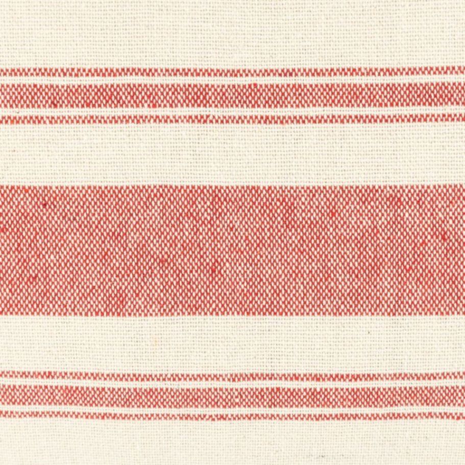 Funda de cojín de algodón con rayas rojas Niza 30x45cm