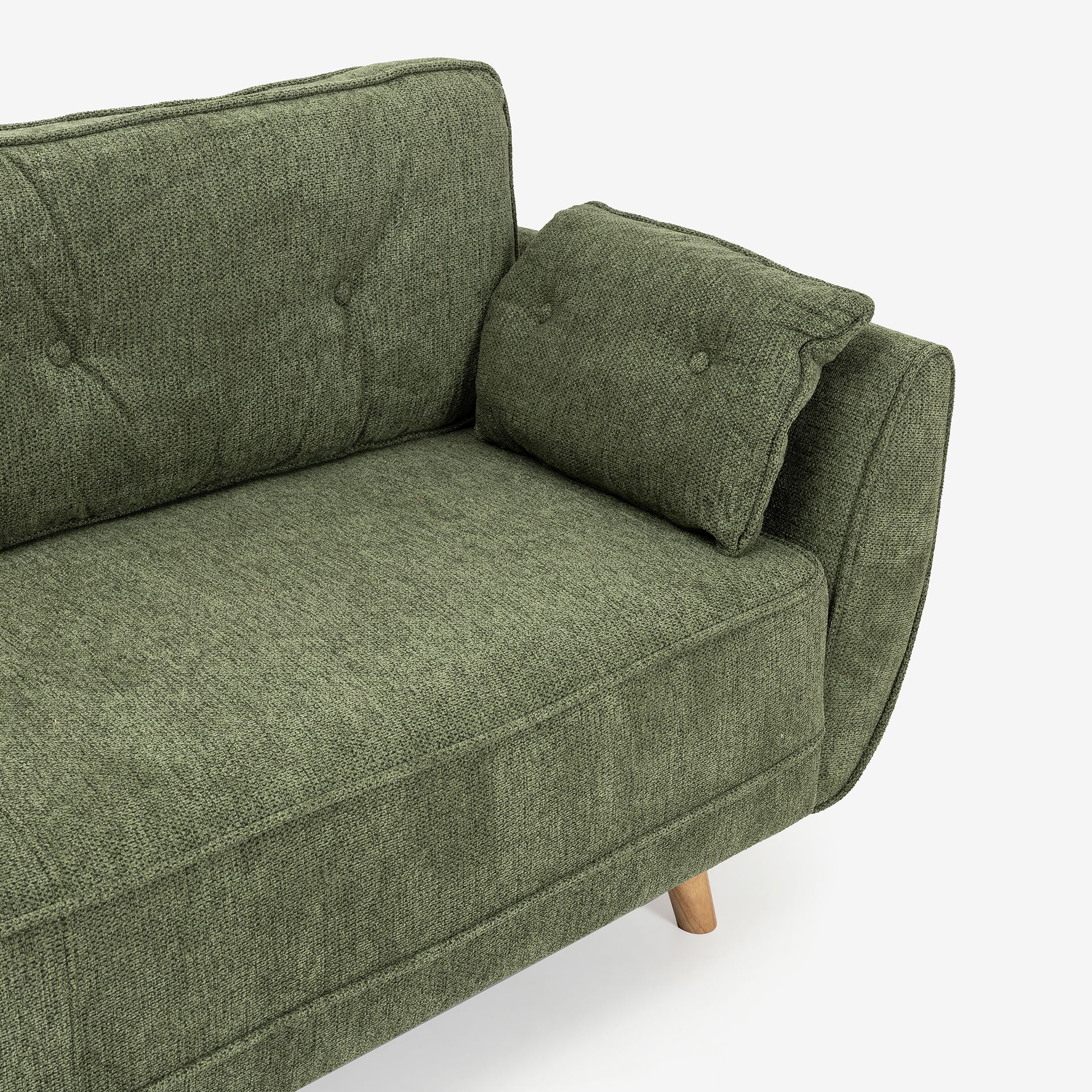 Sofá cama de 3 plazas verde Fules 212x85x85cm