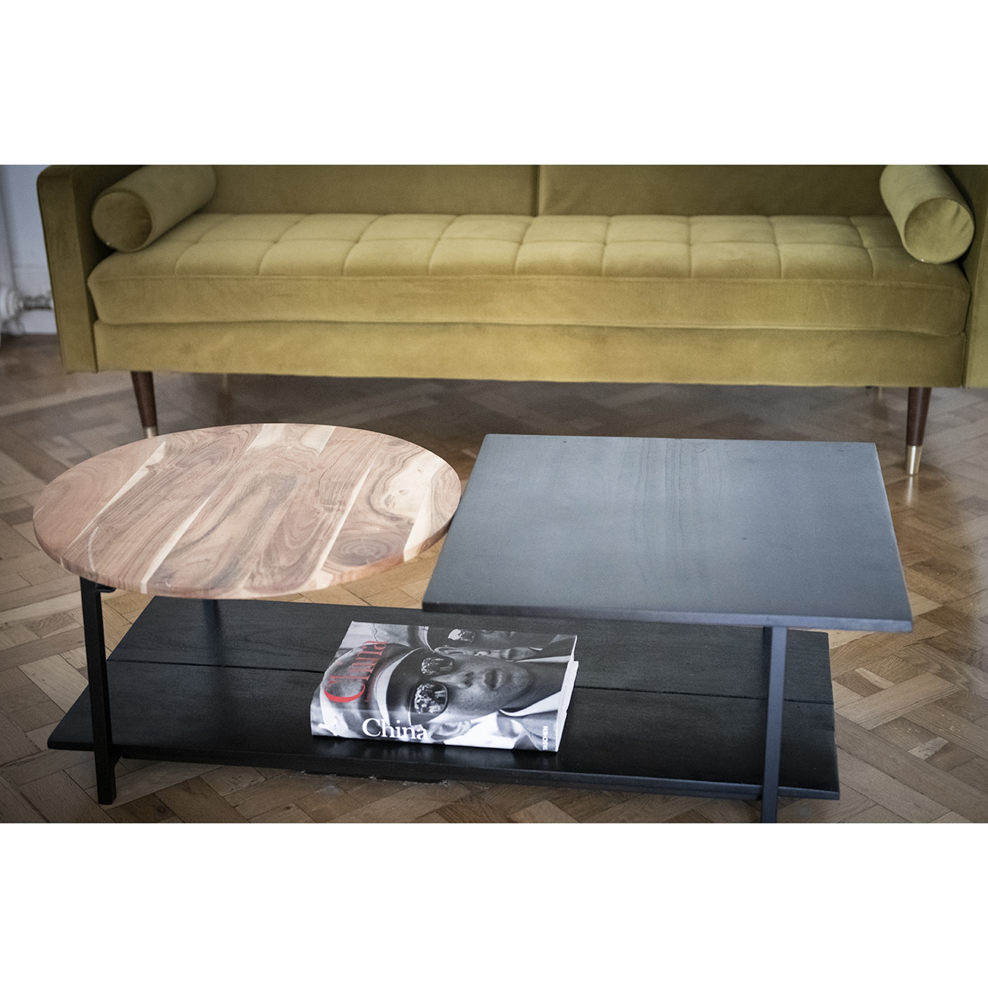 Mesa de centro de madera Aberdeen 115x60x38cm Clau&Chloe