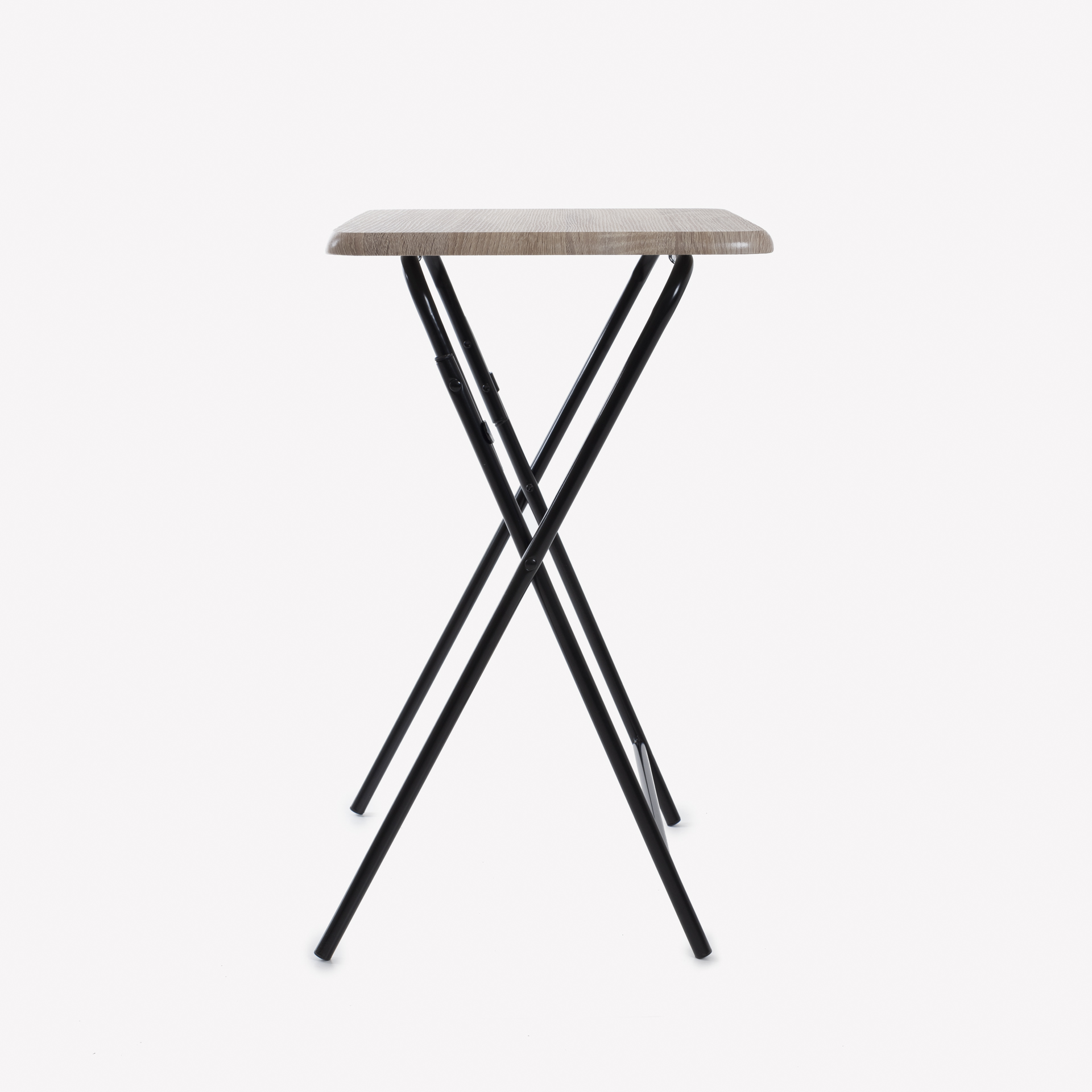 Mesa auxiliar de madera plegable marron 48x38x64cm