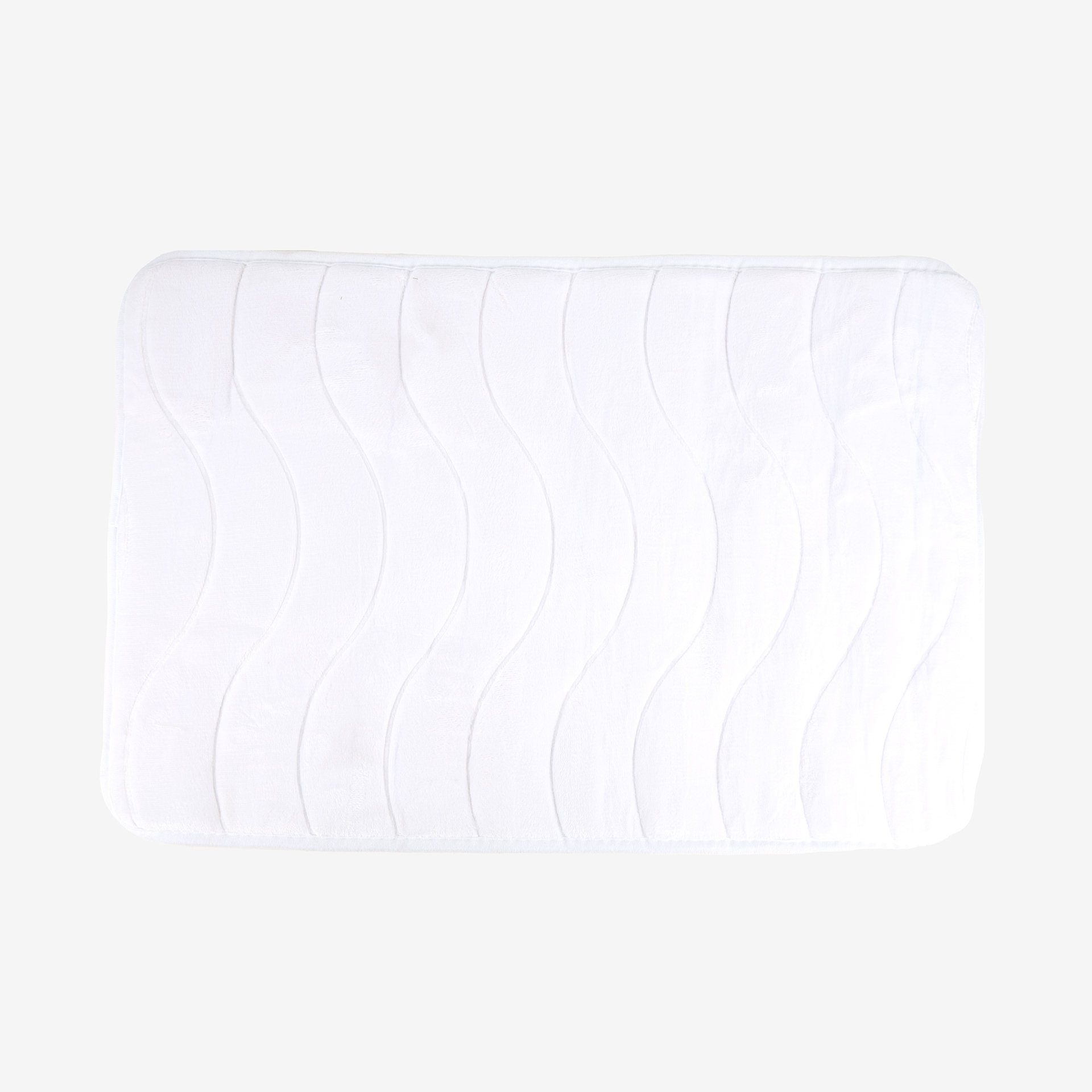 Alfombra de baño de algodón blanca 40x60cm