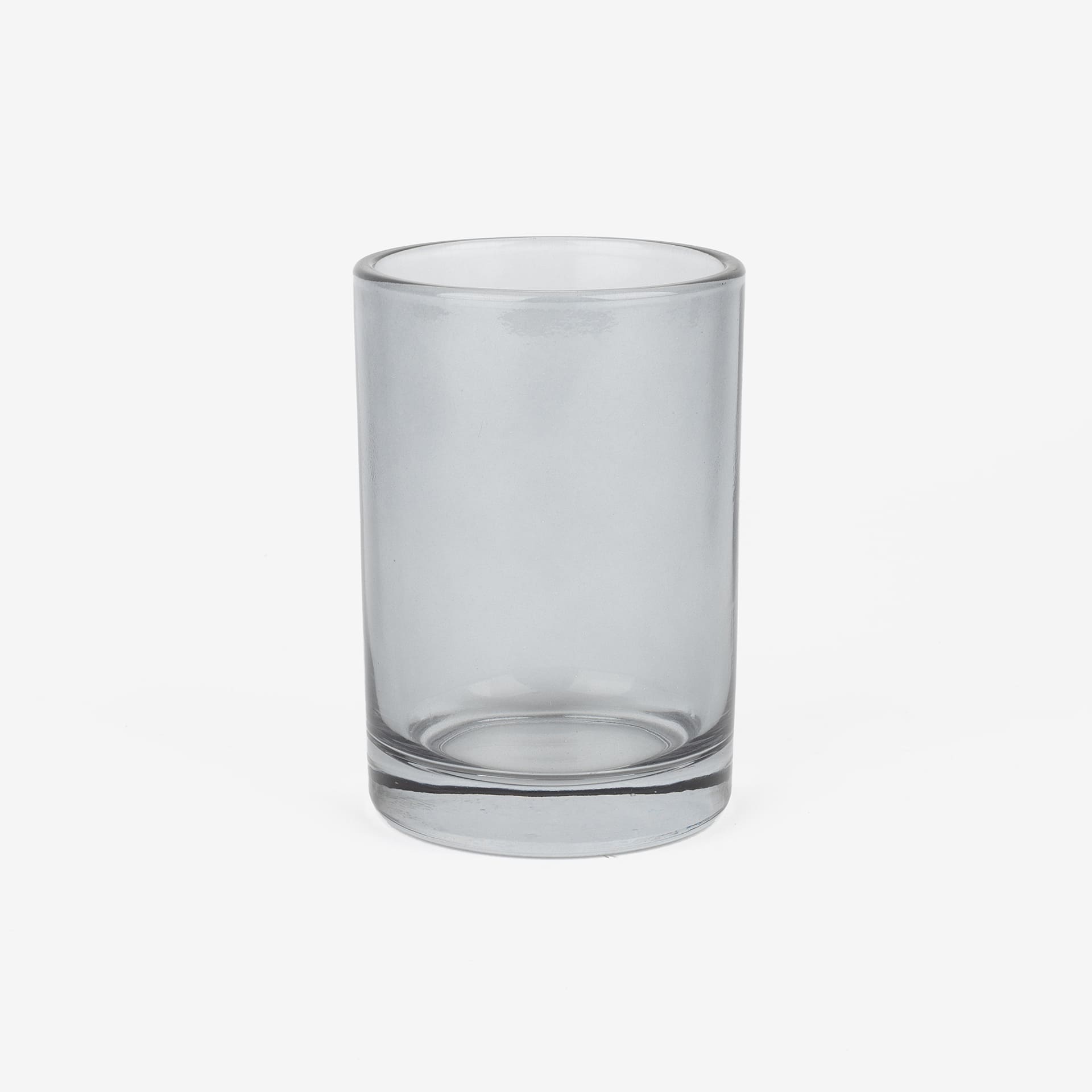 Vaso portacepillos de vidrio gris Circle 10