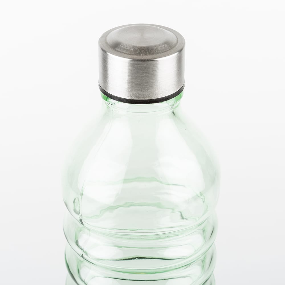 Botella de cristal con relieve verde Fresh 1,25L