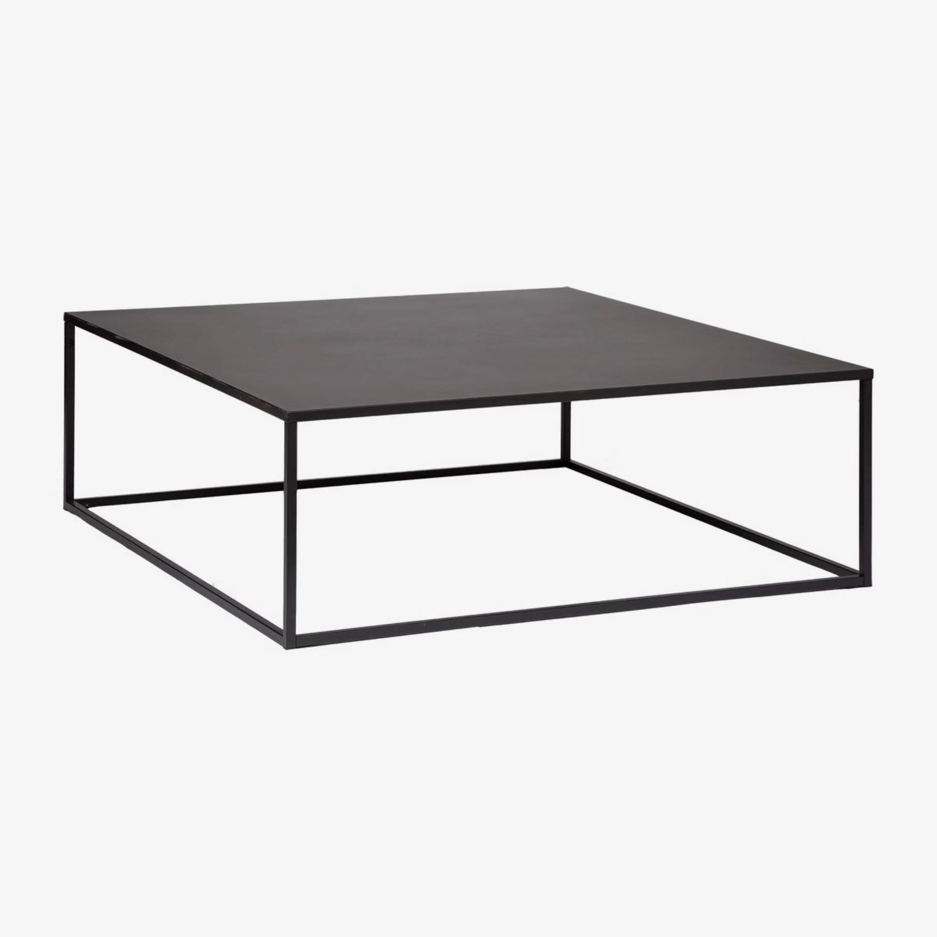 Mesa de centro negra de metal Ceyra 100x100cm