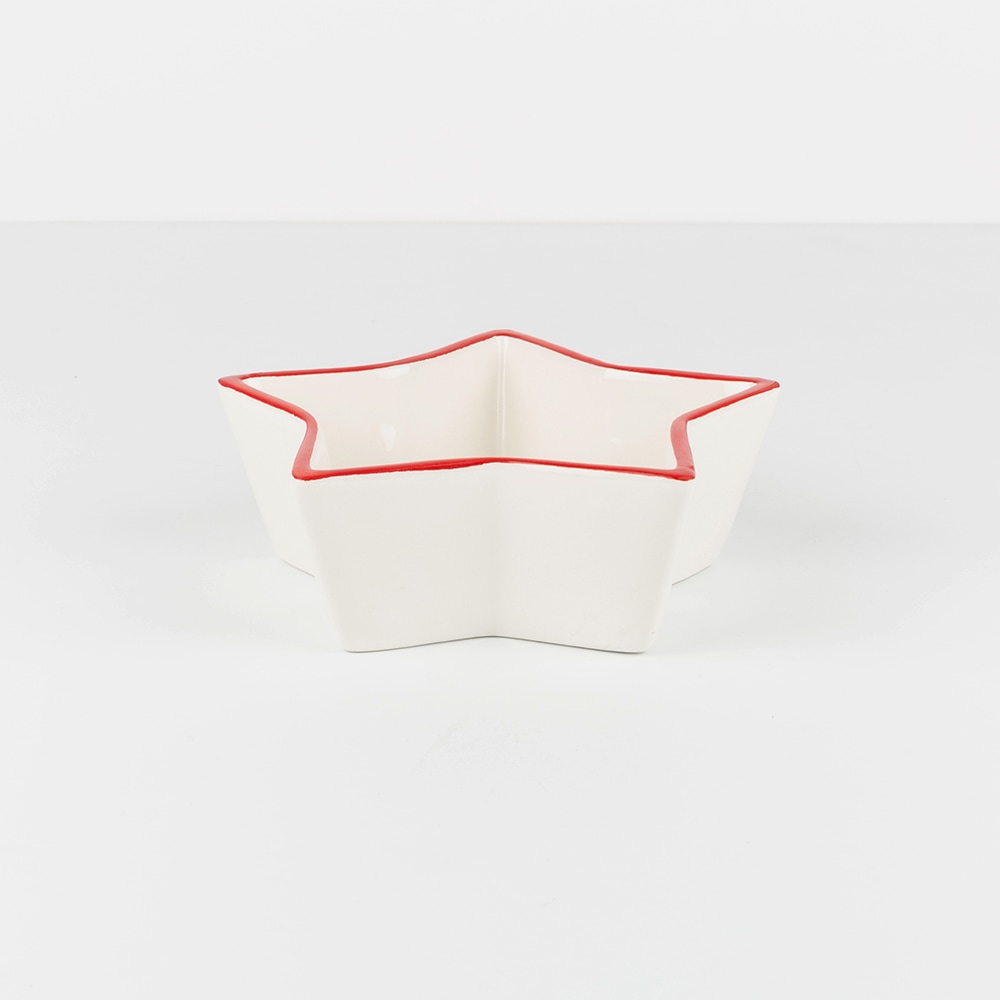 Bol de cerámica estrella Santa Claus 18cm