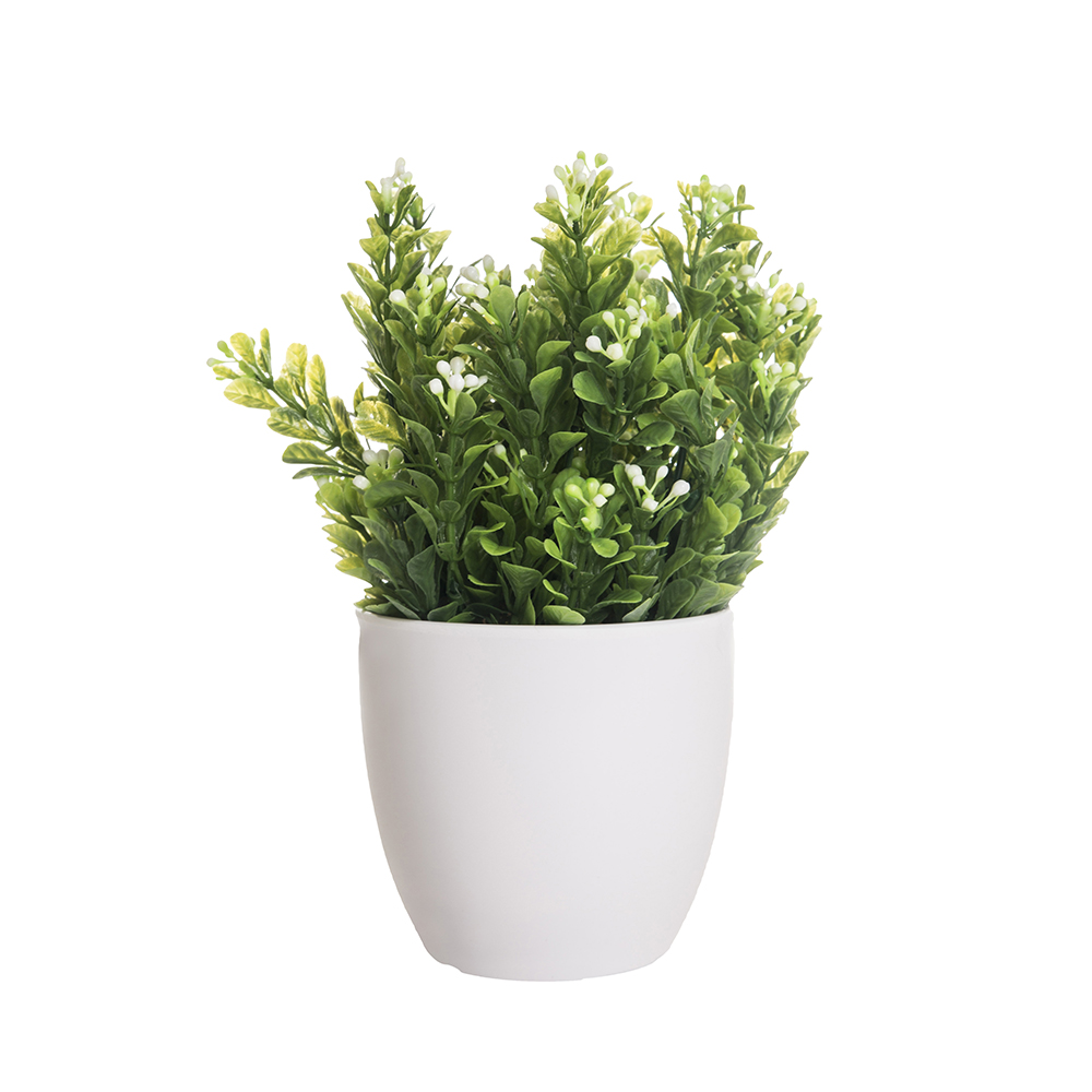 Maceta con planta artificial en varios modelos 11x11x24cm