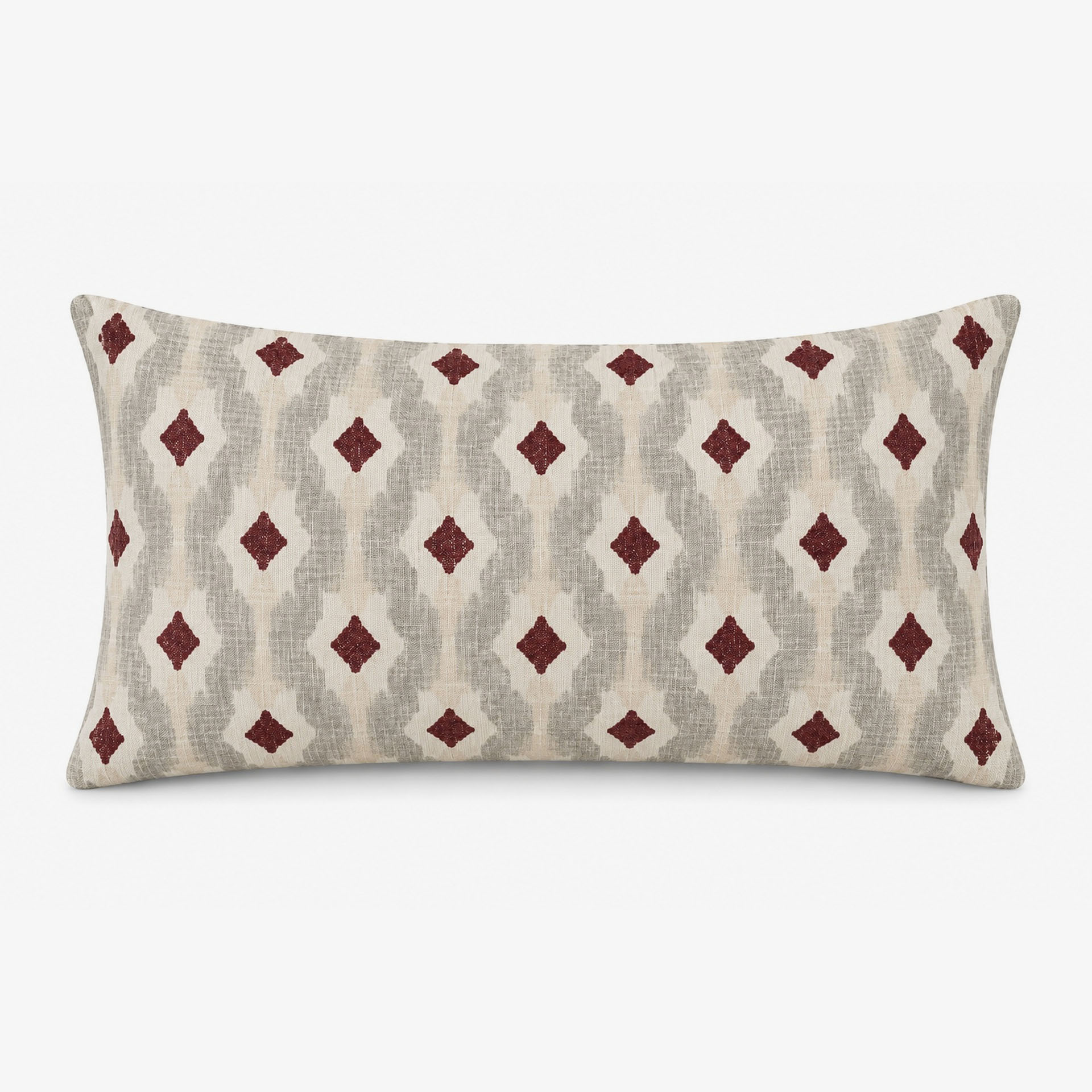 Funda de coj&iacute;n reversible roja de algod&oacute;n y poli&eacute;ster Sira 30x45cm