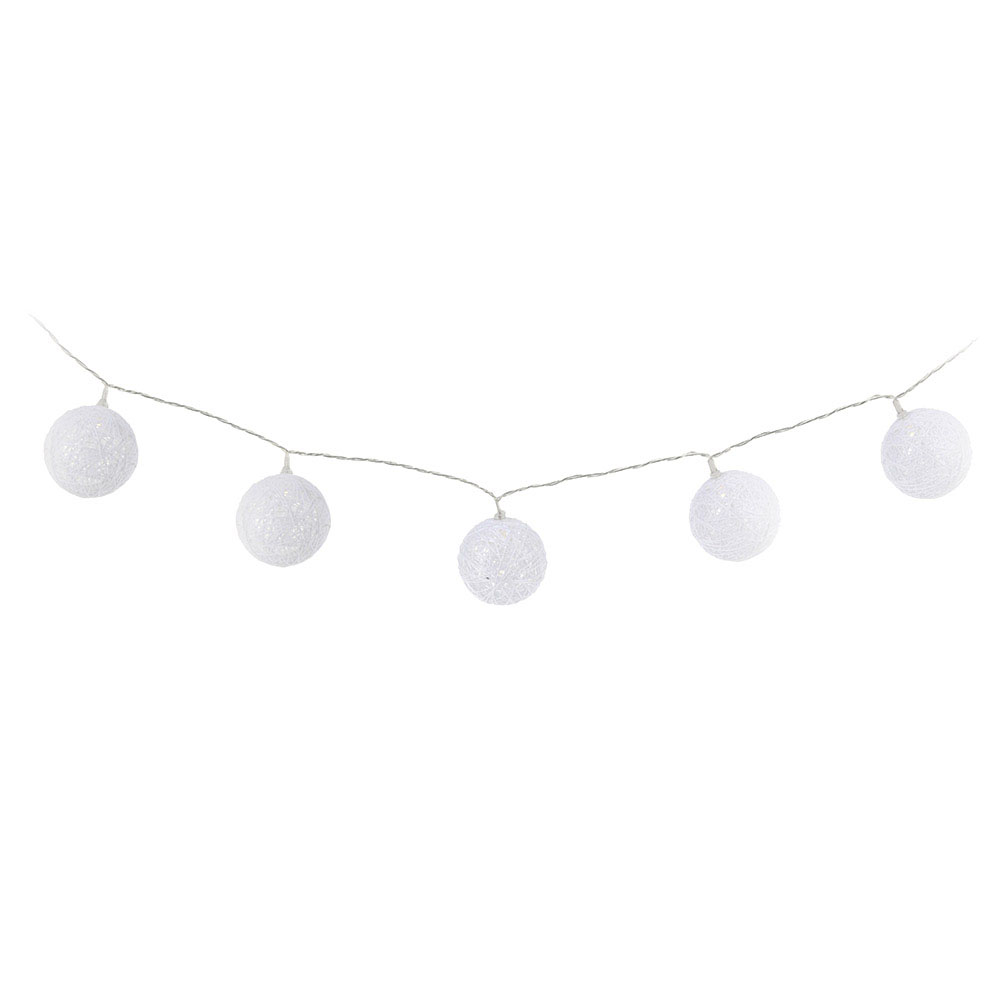 Guirnalda LED de 10 bolas con bateria 165cm
