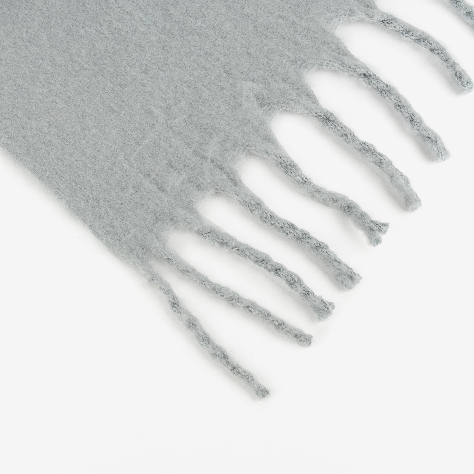 Manta efecto mohair gris 130x150cm