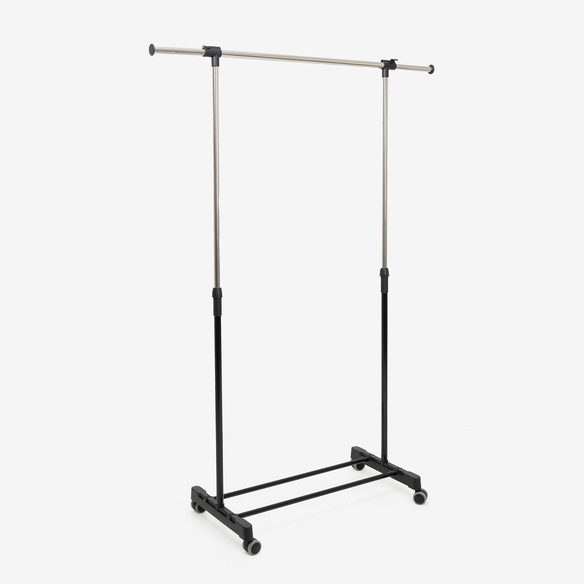 Perchero pie con ruedas negro 120x42x165cm
