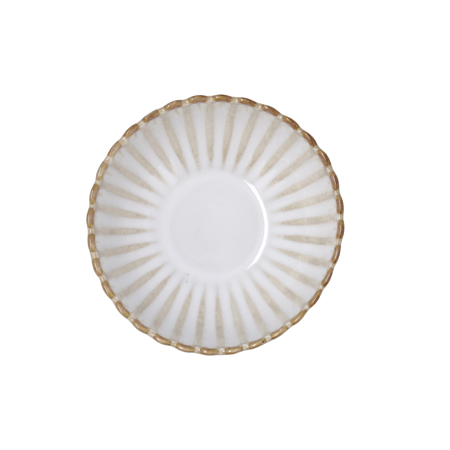 Bol con relieve beige de porcelana Cremier &Oslash;11,5x5cm