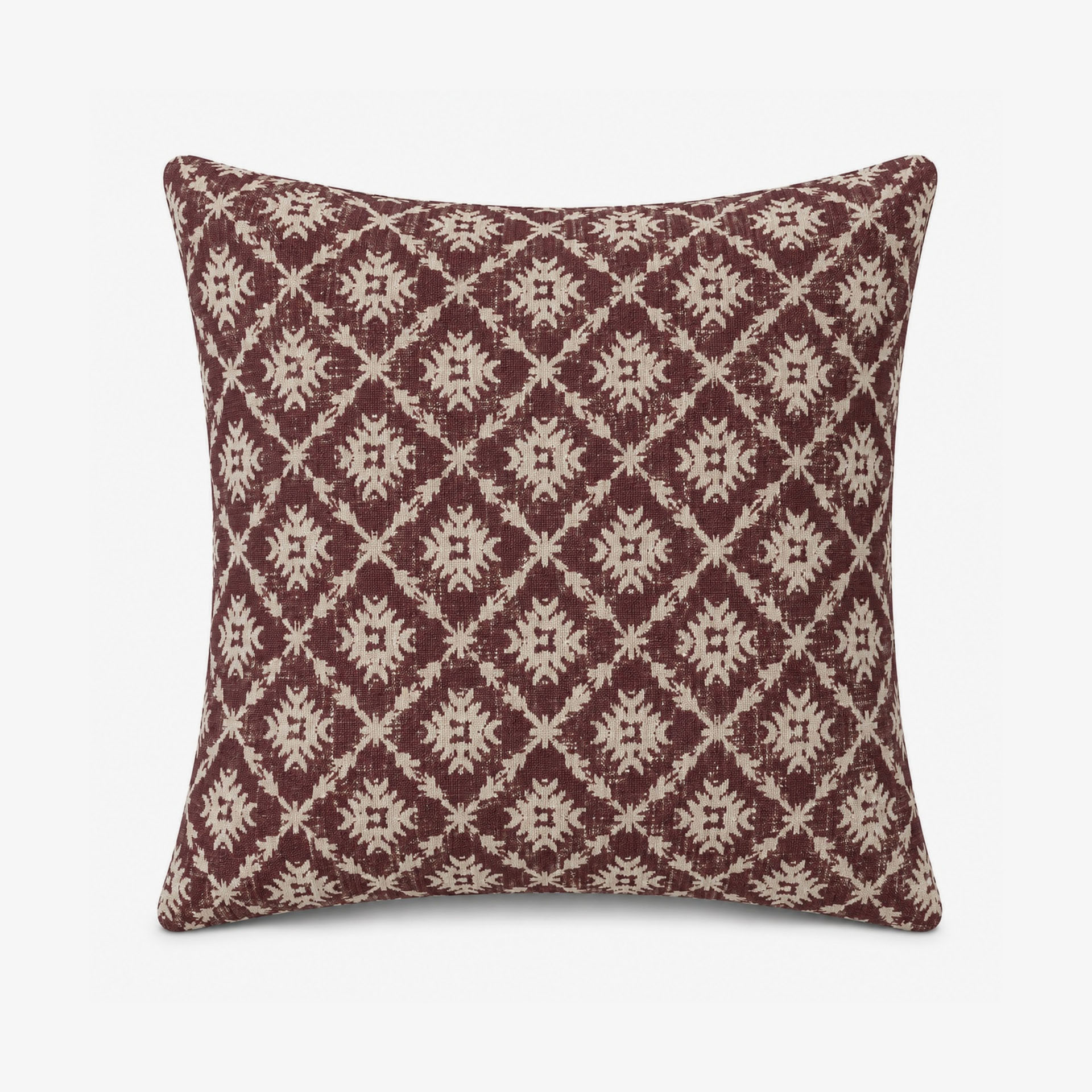 Funda de coj&iacute;n reversible roja de algod&oacute;n y poli&eacute;ster Sira 45x45cm
