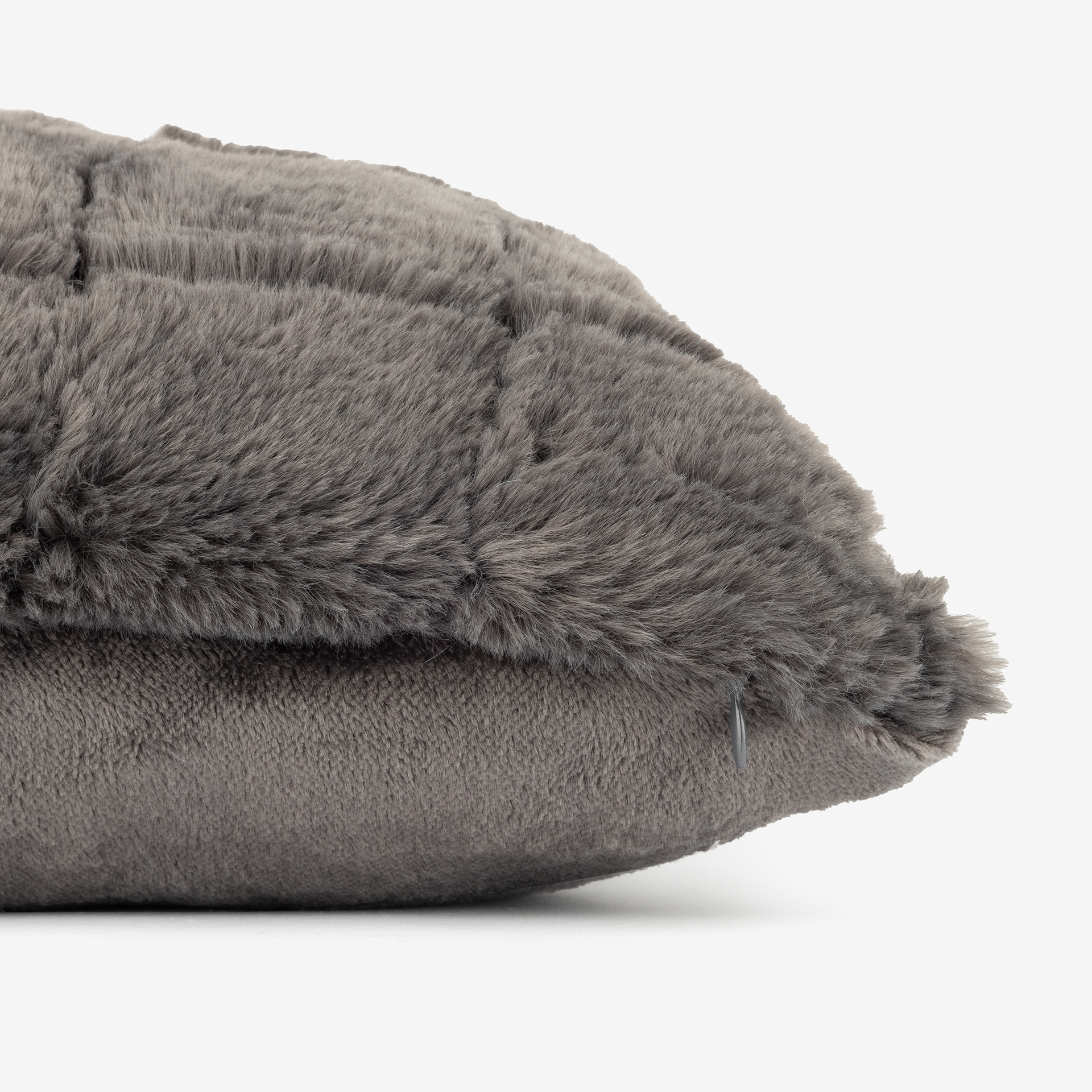 Funda de cojín de pelo suave gris Nuuk 45x45cm
