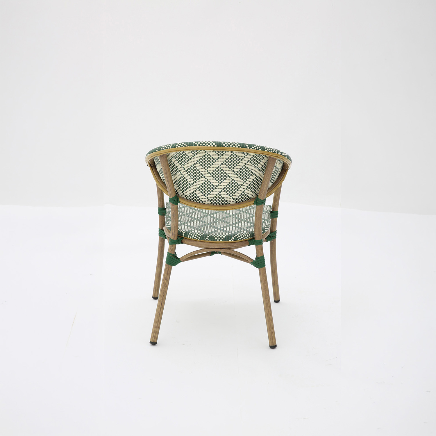 Silla de jard&iacute;n de rat&aacute;n sint&eacute;tico verde Selva 57x60x83cm