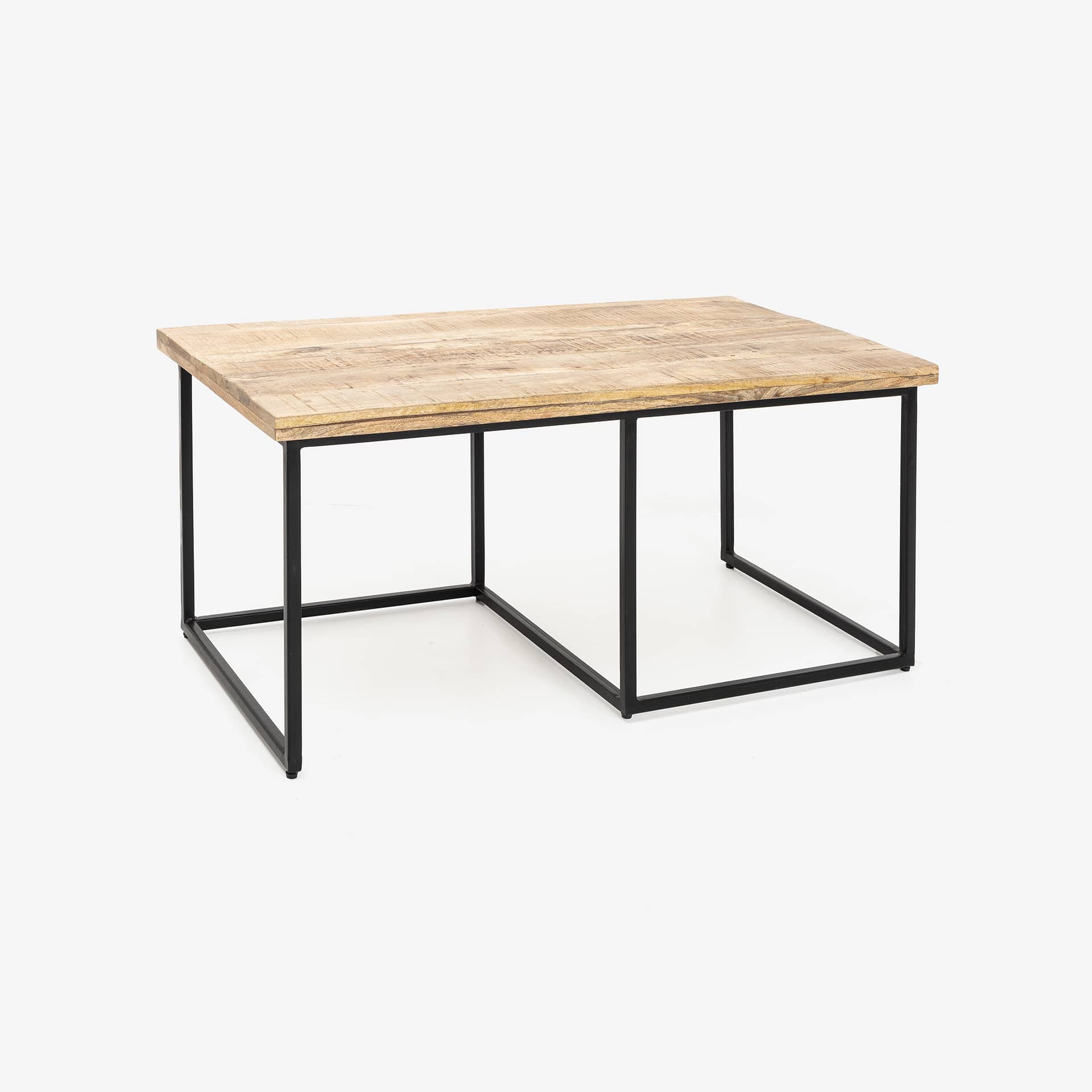 Conjunto de 3 mesas auxiliares de madera de mango Bremen