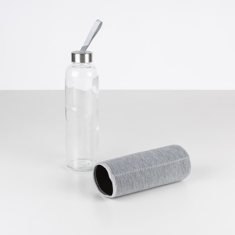 Botella con funda gris de cristal Temel 60cl