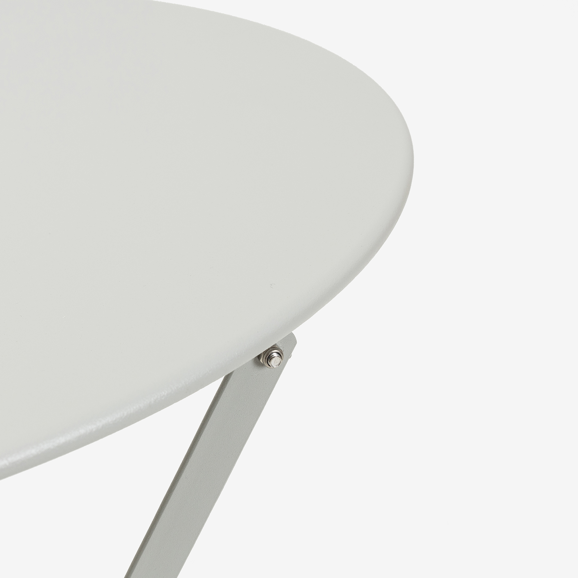 Set de jard&iacute;n plegable de mesa y 2 sillas de acero gris claro Bistro