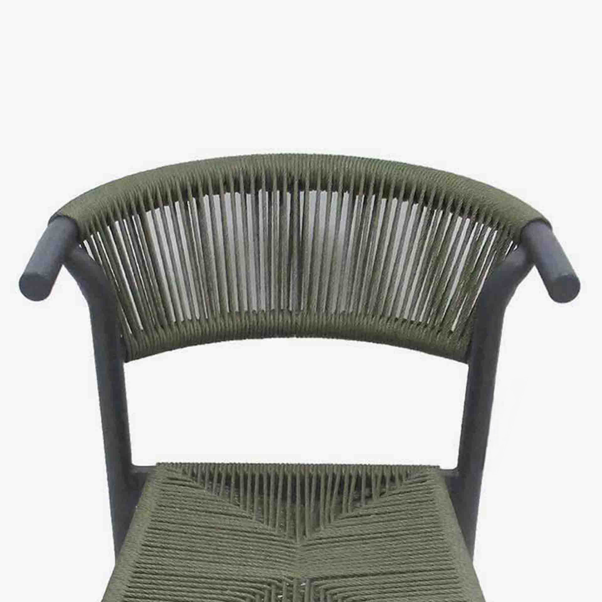 Silla de ratan verde Prado 54x63x77cm