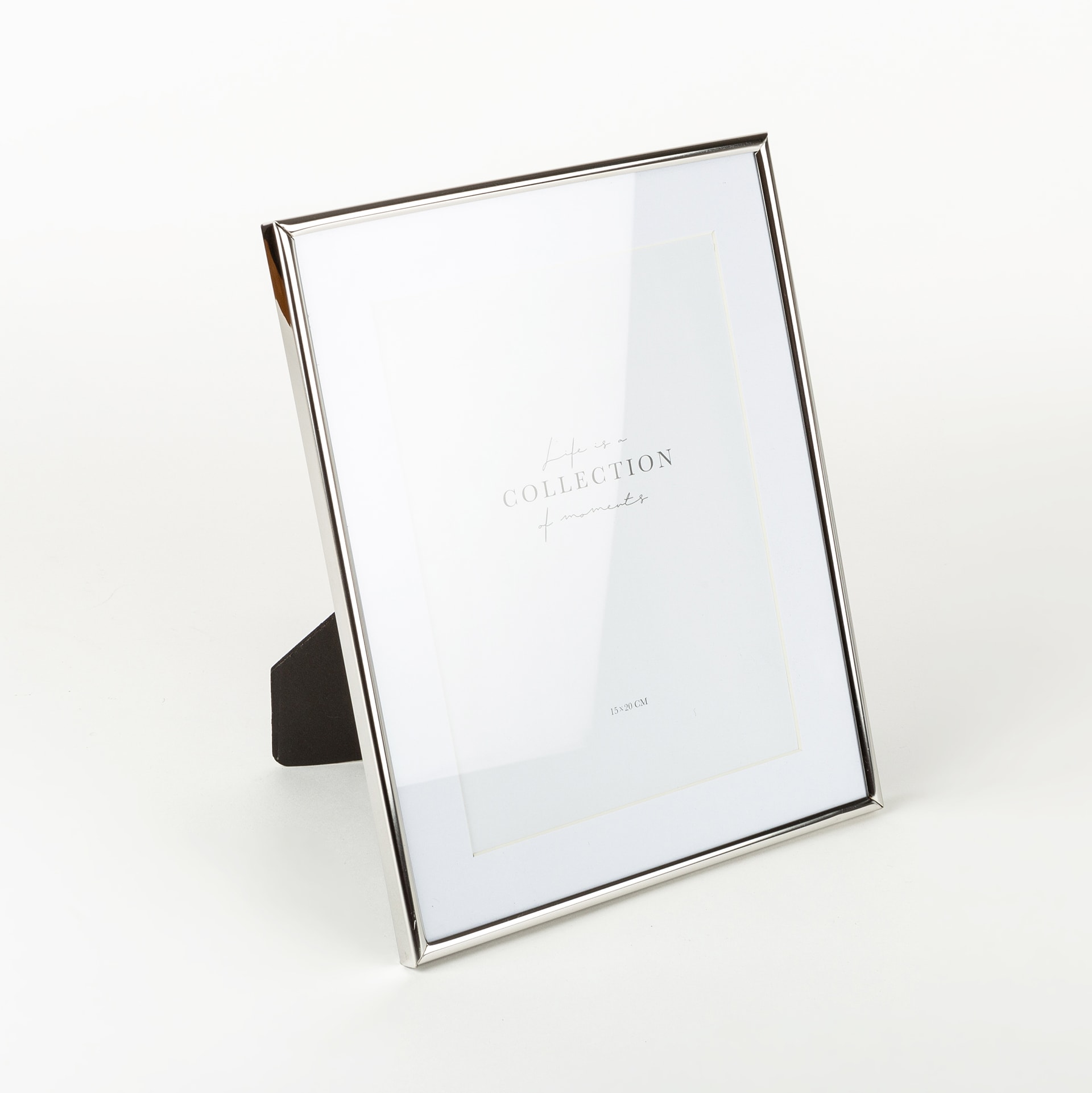 Marco de fotos de metal plateado Kilim 15x20cm