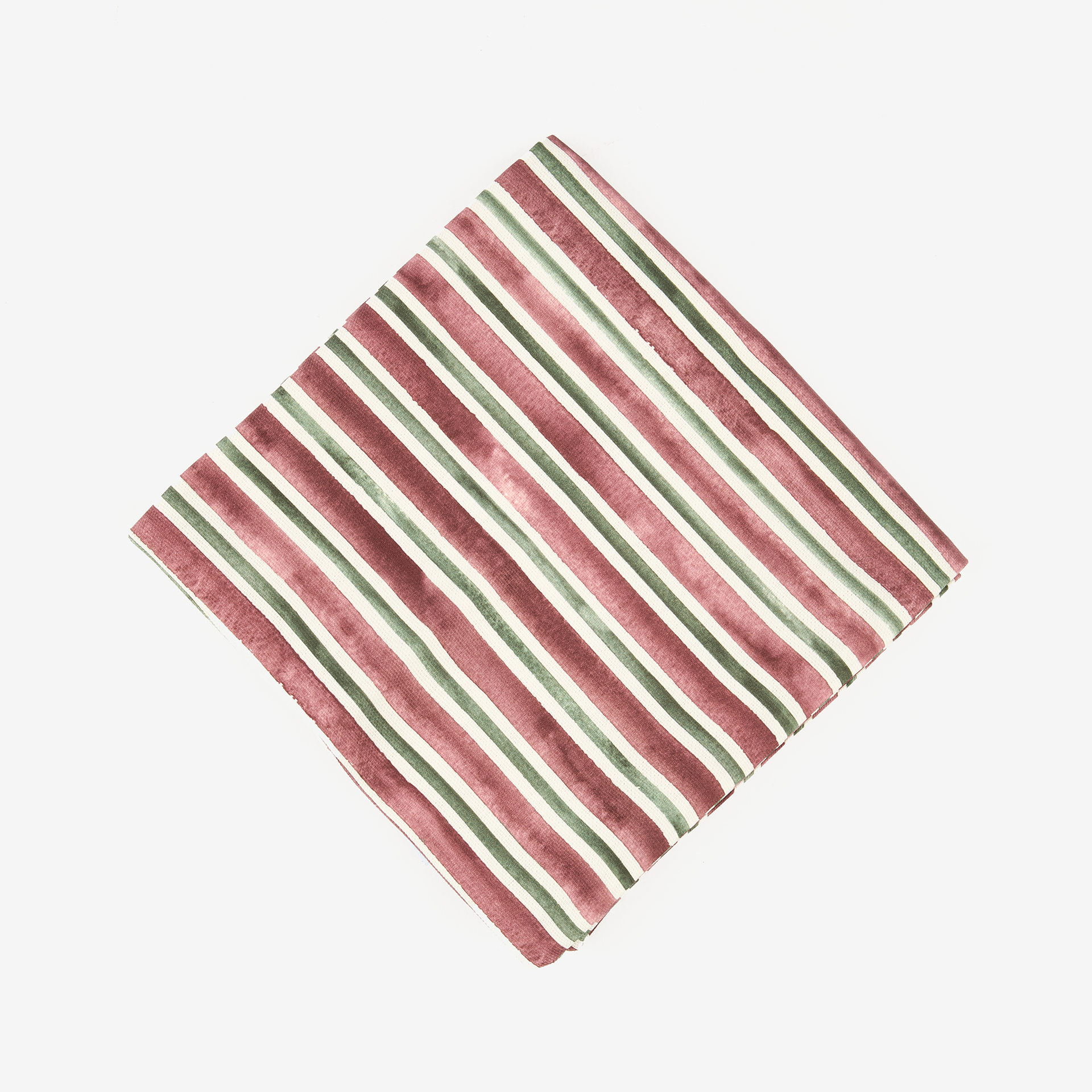 Funda de coj&iacute;n rosa y verde Rayas 45x45cm