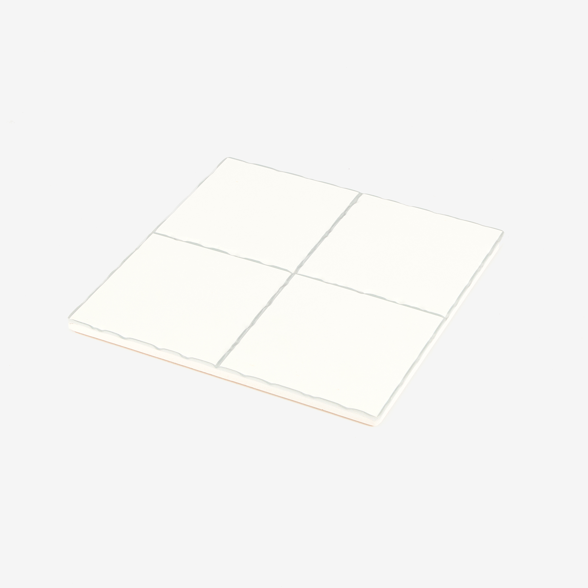 Salvamantel de cer&aacute;mica blanco 20x20cm