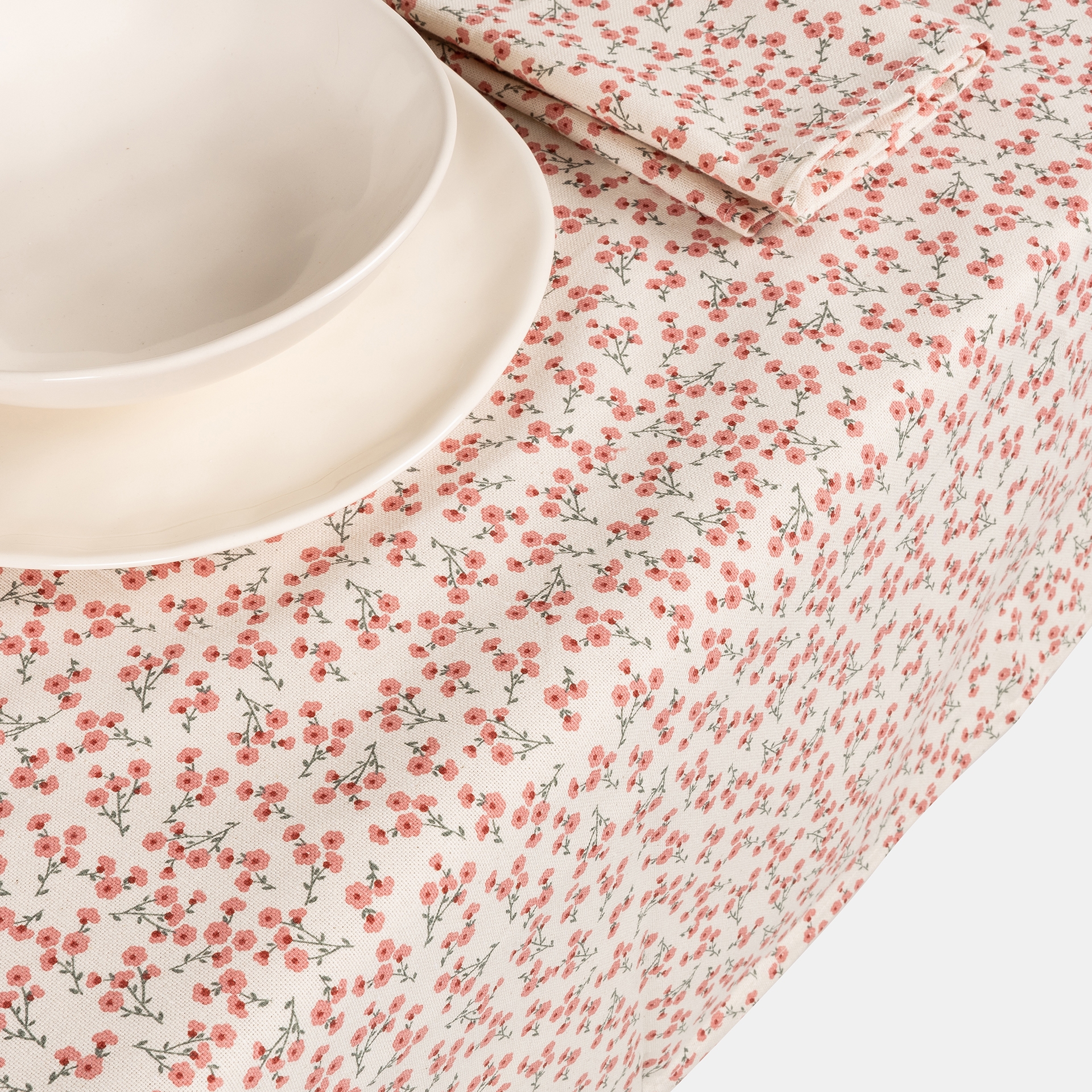 Mantel de algodón reciclado Begonia 135x200cm