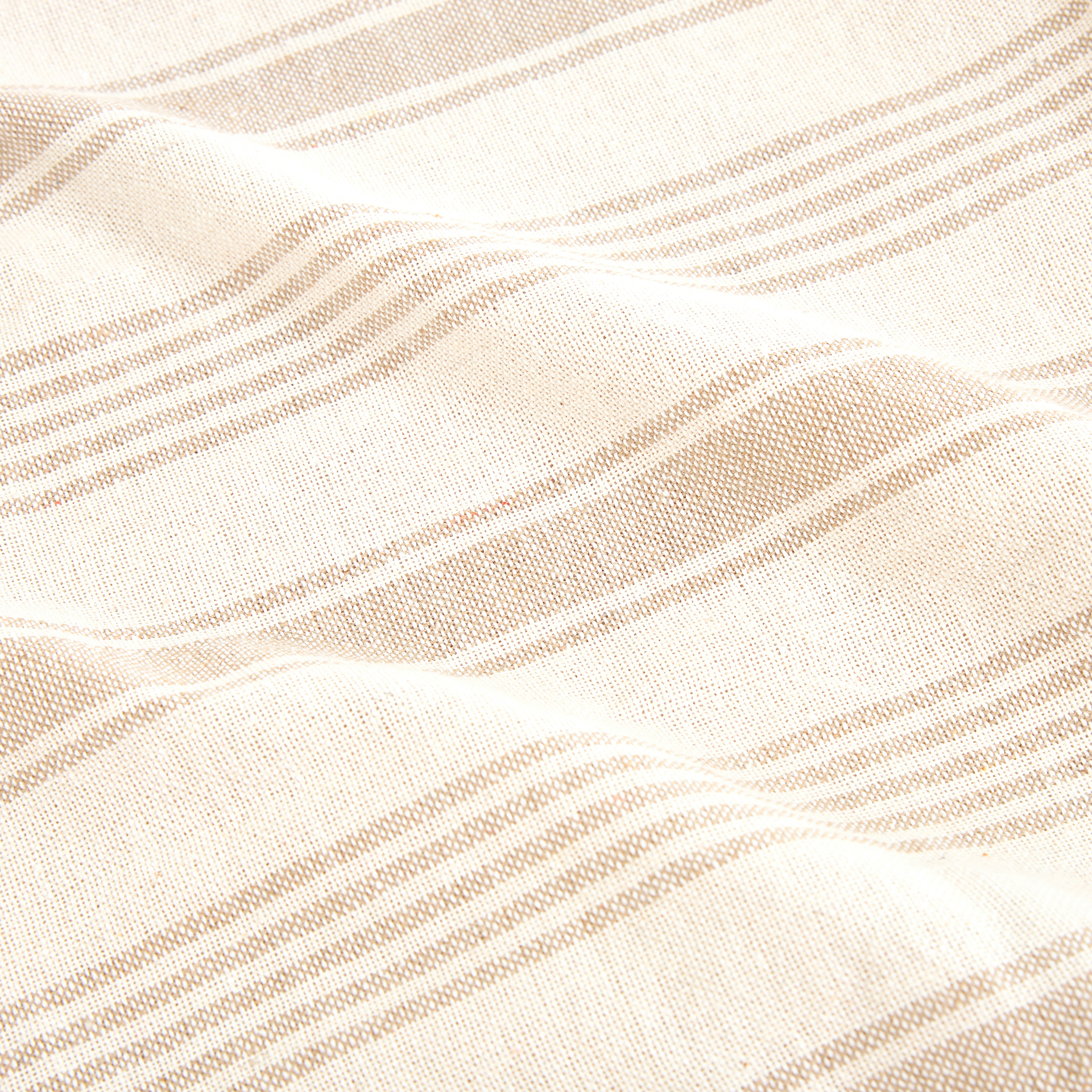 Mantel de algod&oacute;n rayas beige Vieste 150x200cm