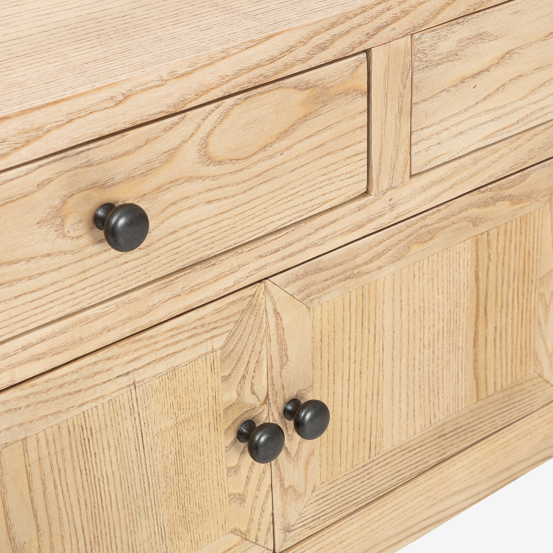 Aparador de madera de olmo reciclada 120x30x84cm