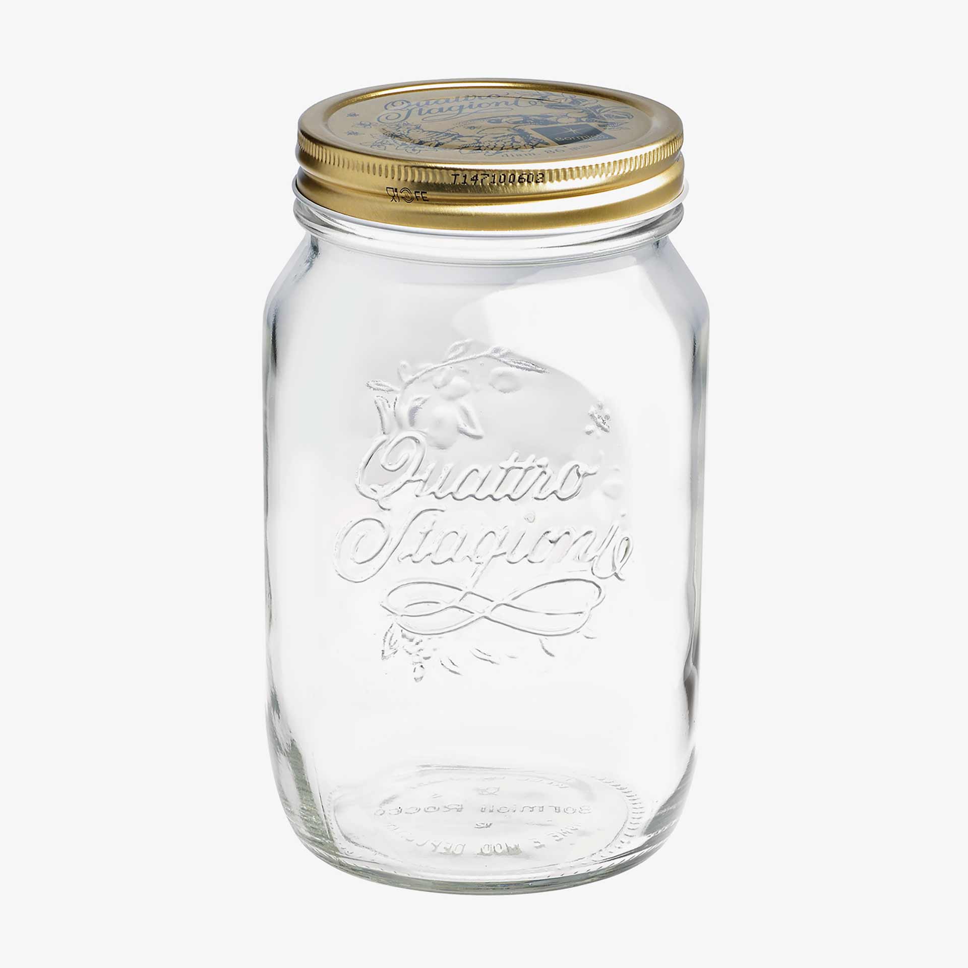 Bote de vidrio con tapa Quattro Stagioni 1L