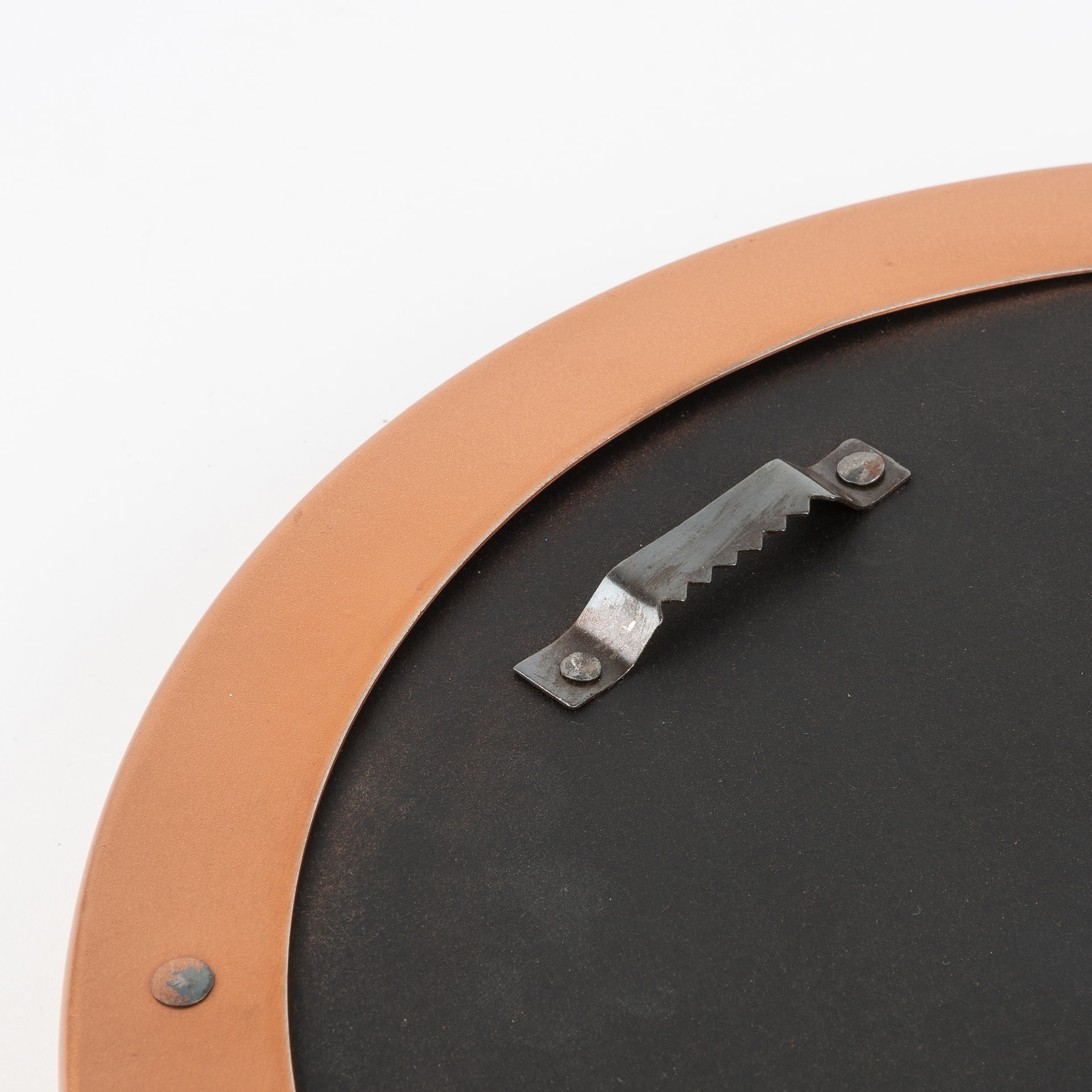 Espejo de metal cobre Julia Ø30cm