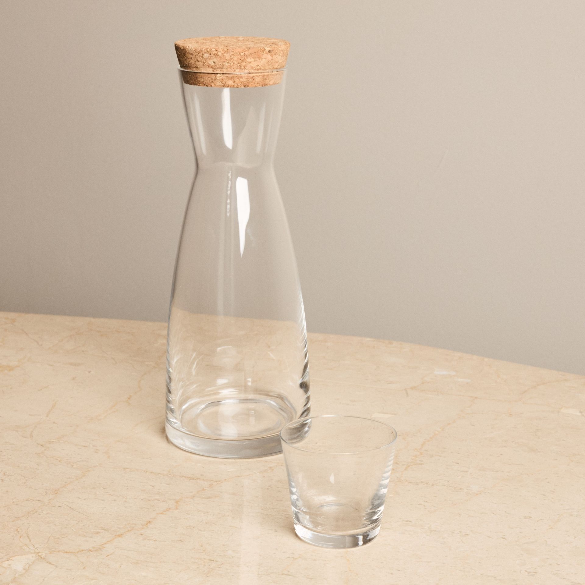 Botella de cristal tap&oacute;n corcho 1L - Bormioli