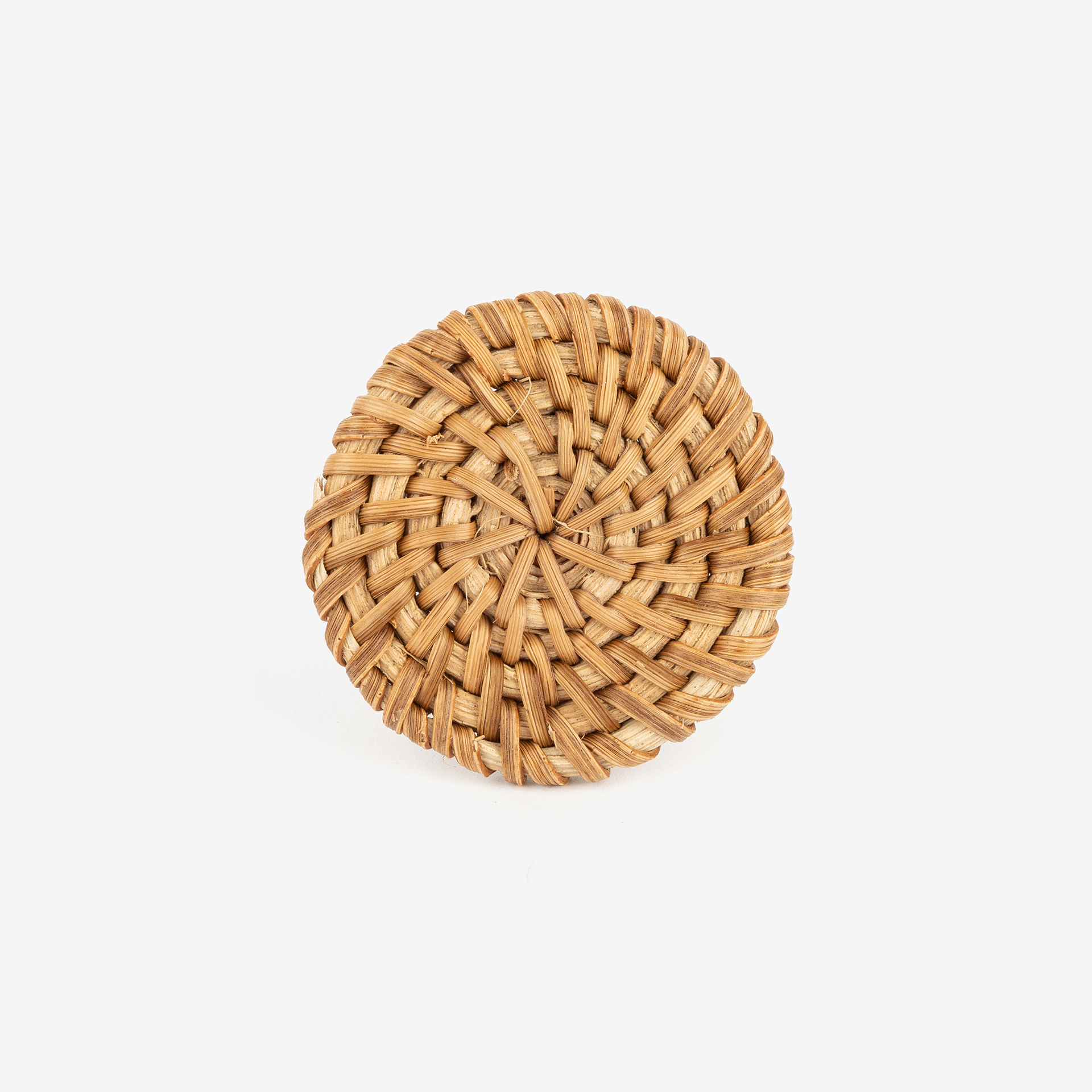 Servilletero de rat&aacute;n y acero &Oslash;4,3cm