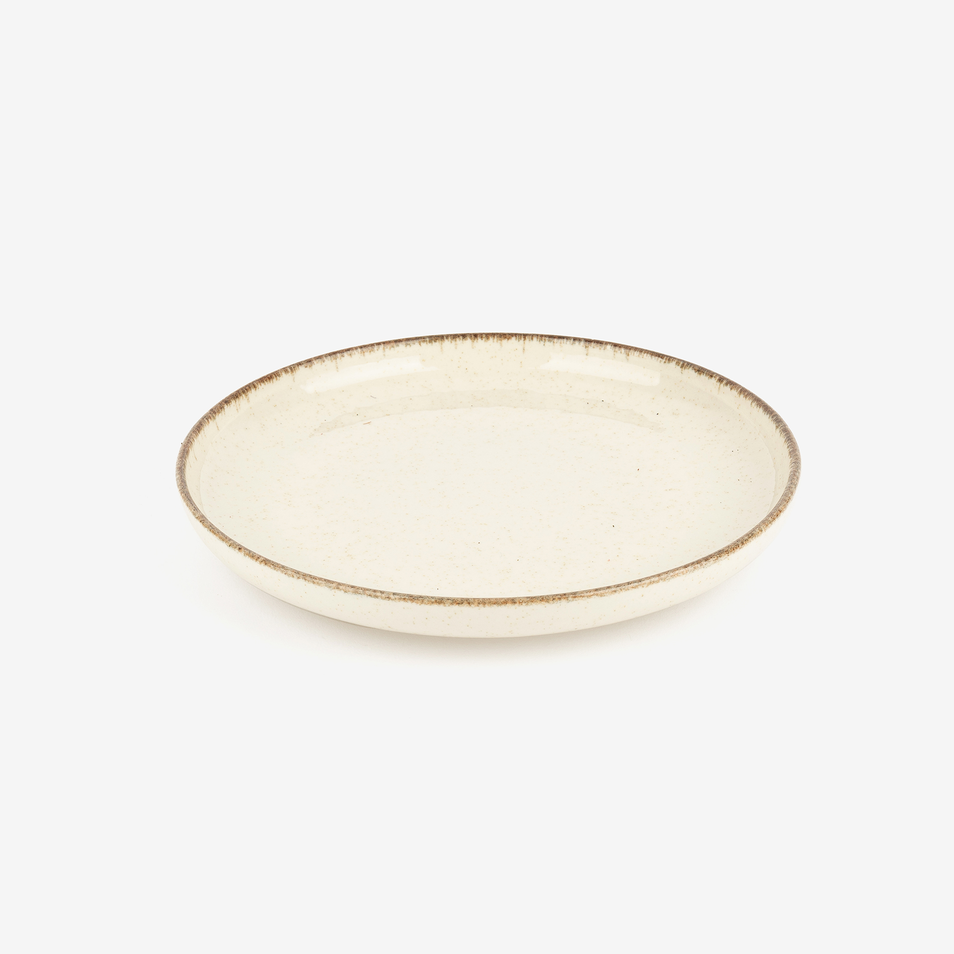 Plato de postre de porcelana marfil Olite Ø19cm