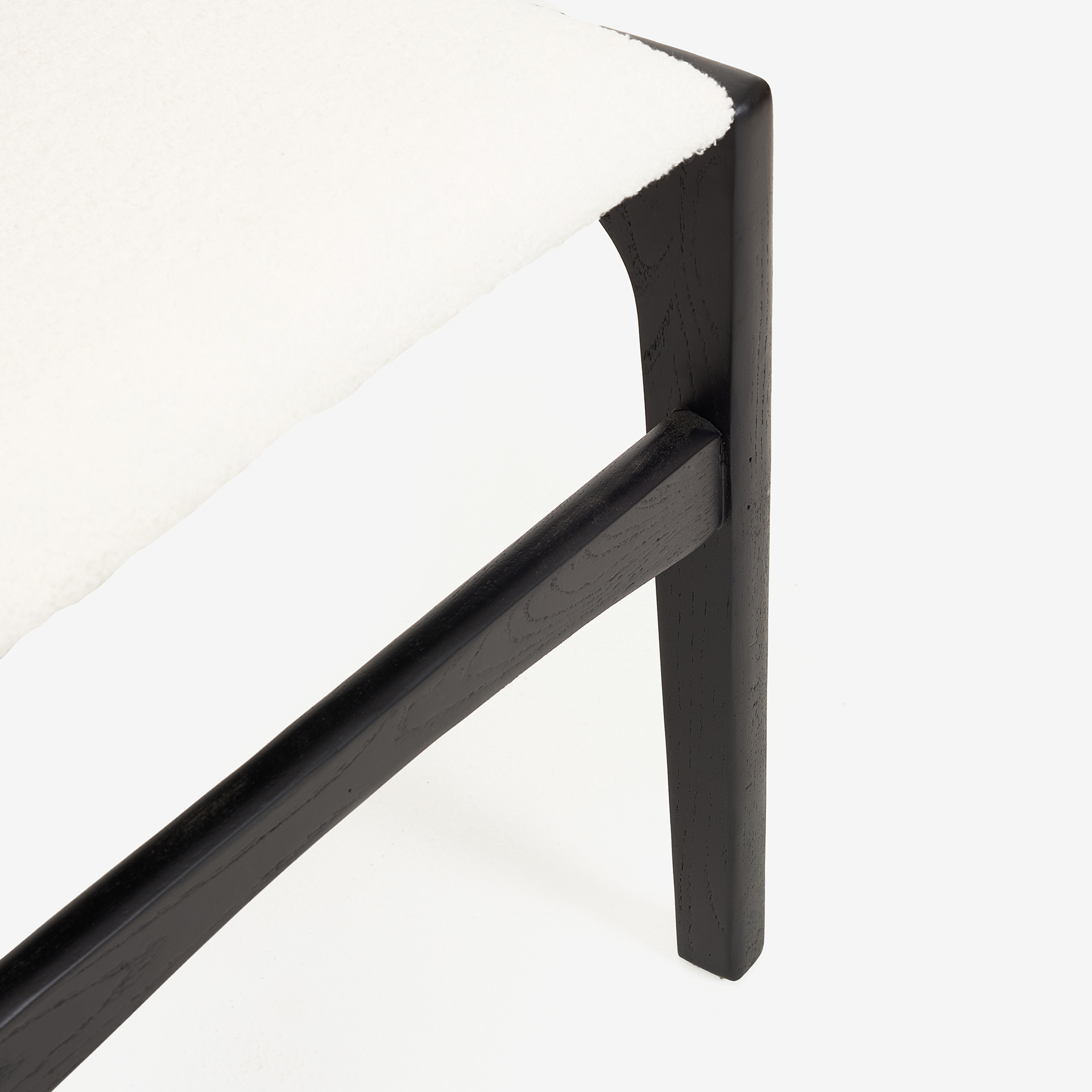 Silla de comedor de madera de olmo negra Jana 48x44x79cm Clau&Chloe