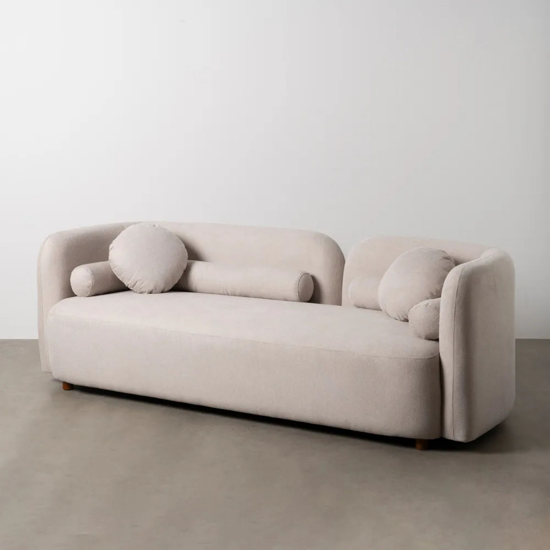 Sof&aacute; de 3 plazas de poli&eacute;ster Aria 223x88x72cm