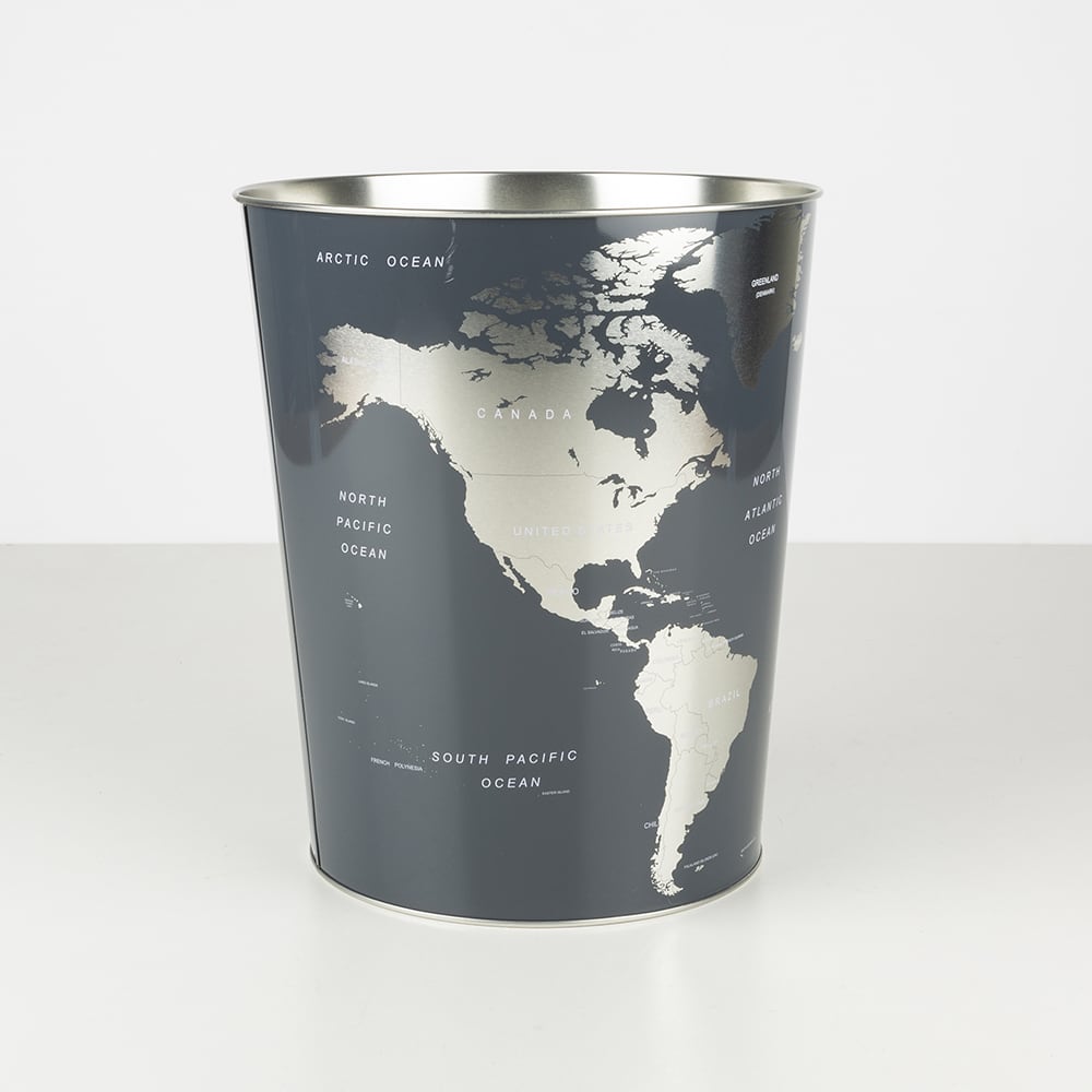 Papelera mapa mundi &Oslash;26x17cm