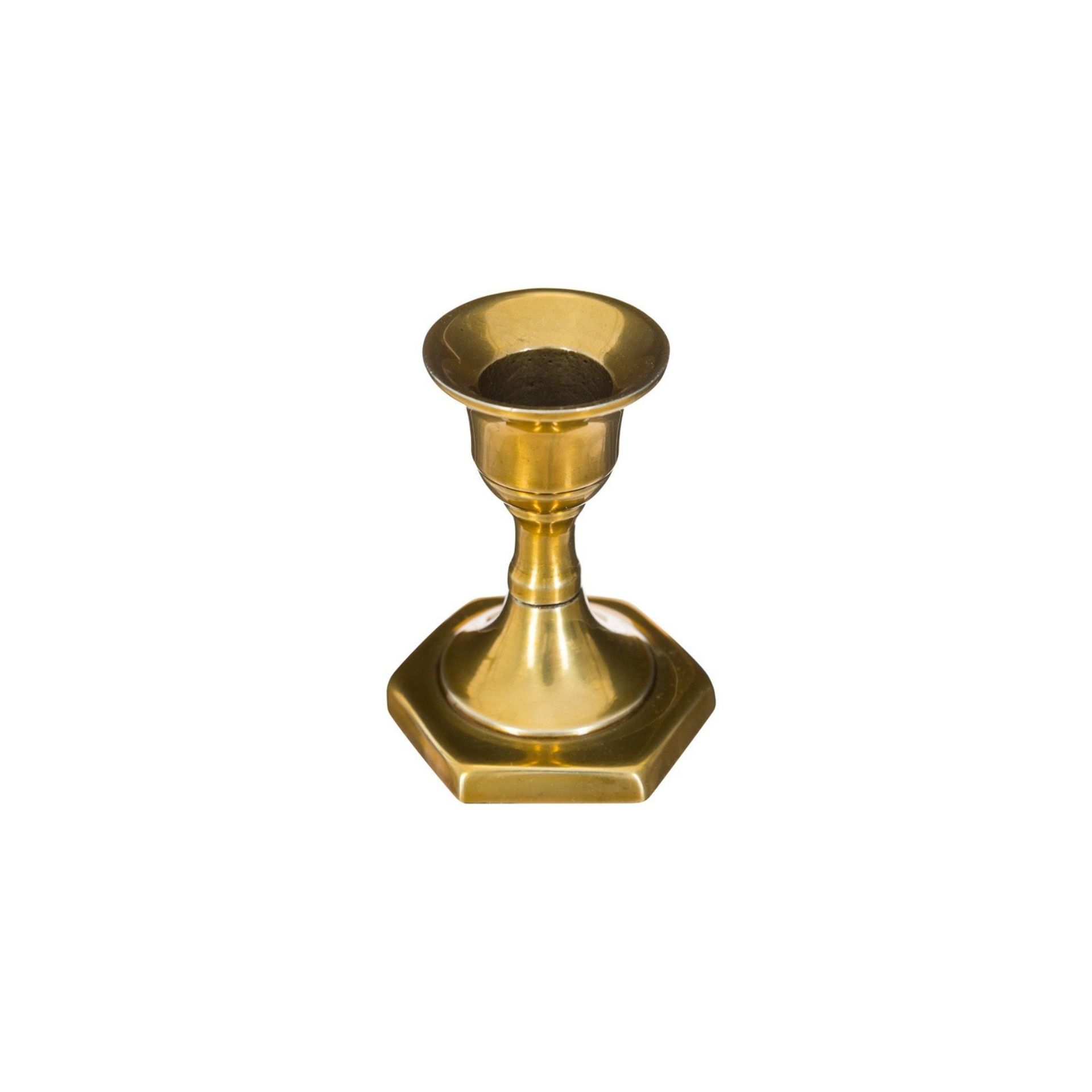 Candelabro de metal dorado 7,5cm