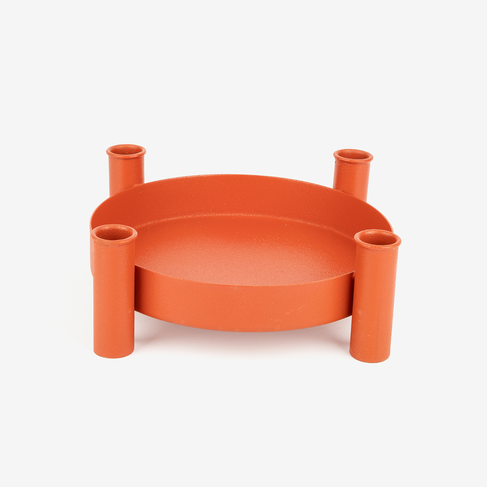 Portavelas de metal naranja Sandy &Oslash;26x8cm