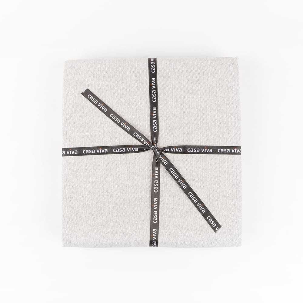 Mantel de algodón y poliéster gris Polo 135x250cm