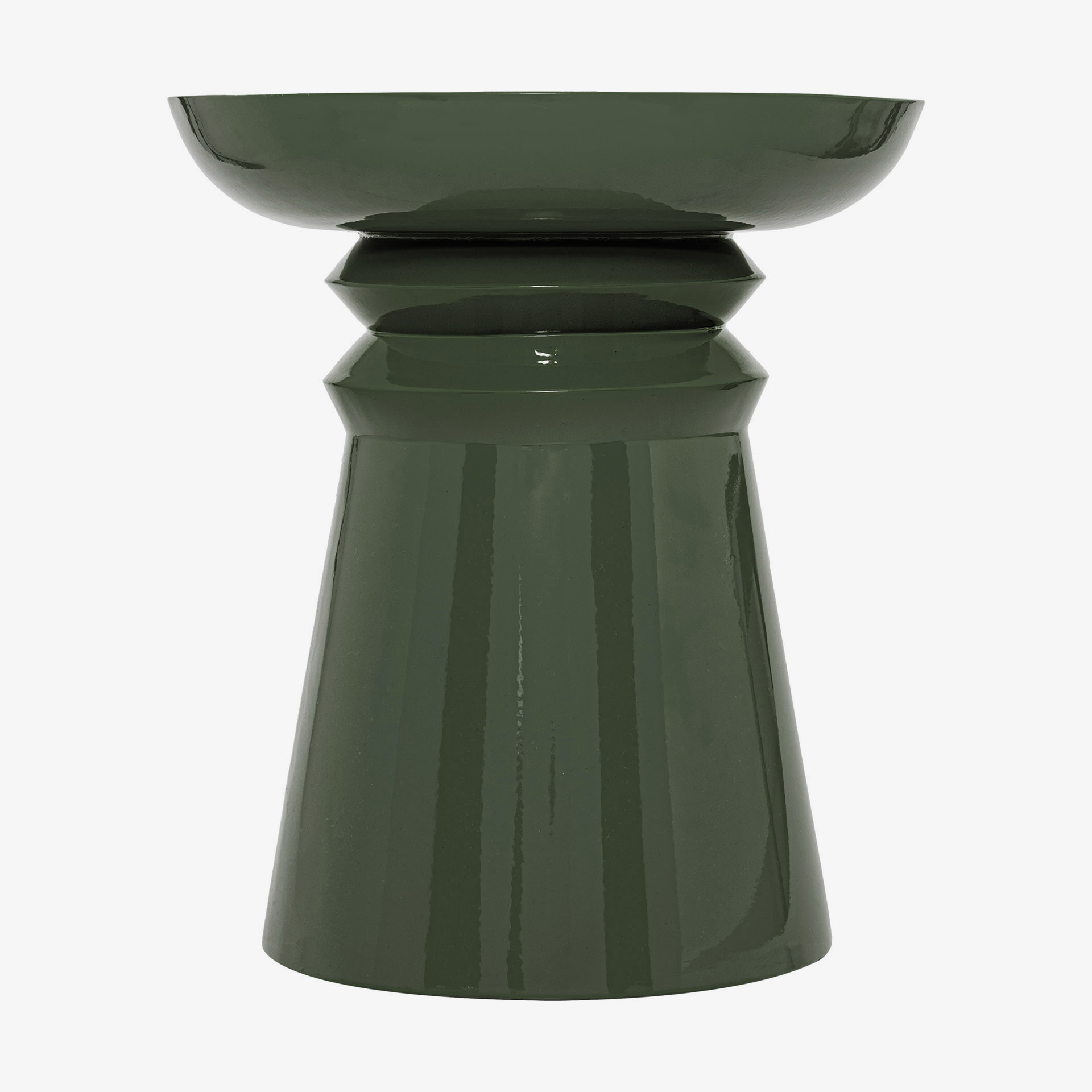 Mesa auxiliar de metal verde Totem &Oslash;38cm