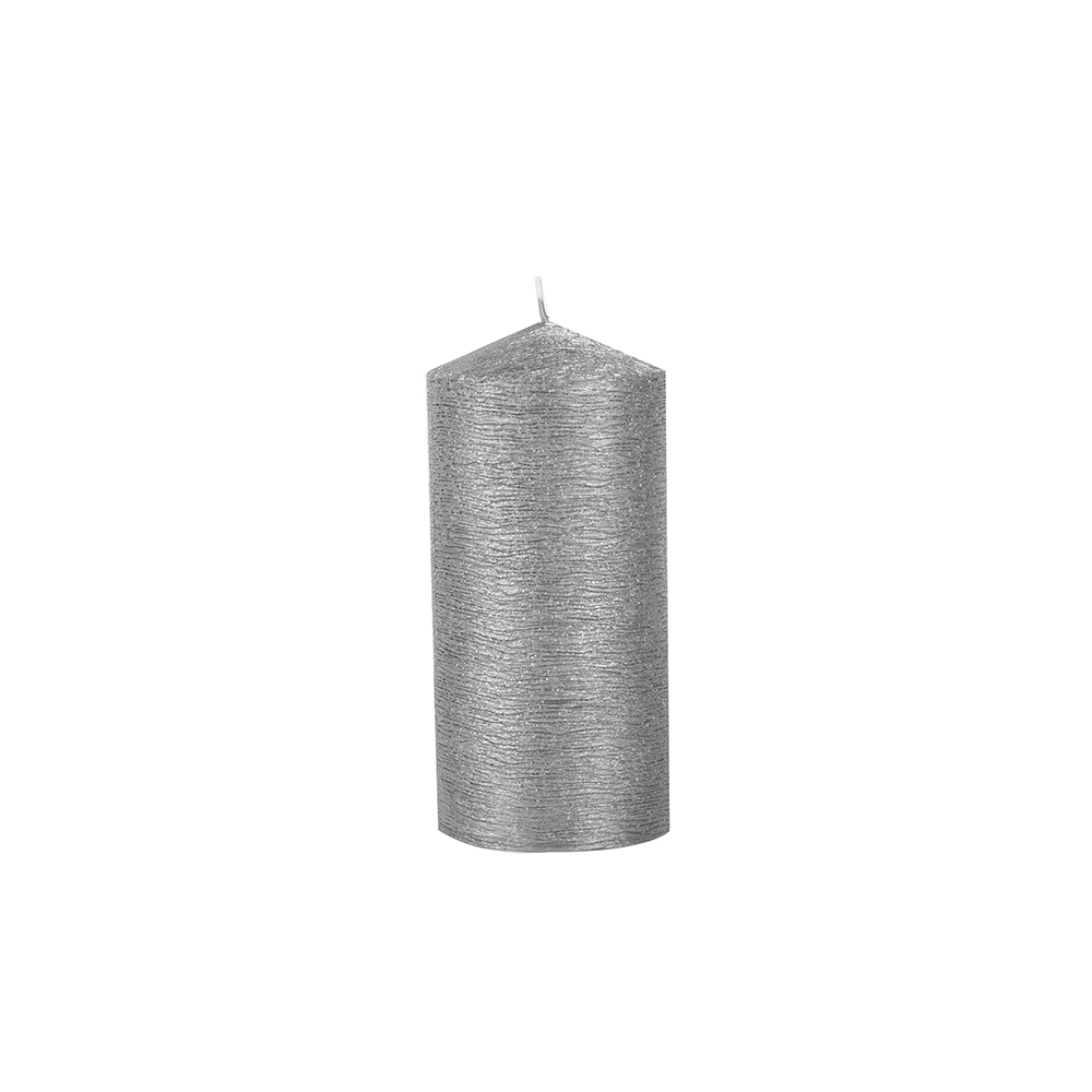 Vela Pilar plata 15cm