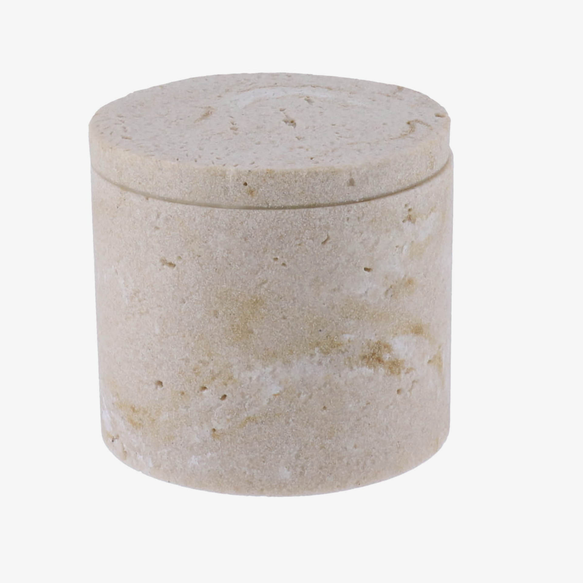 Caja de ba&ntilde;o beige efecto piedra Polix 9x9x8,2cm