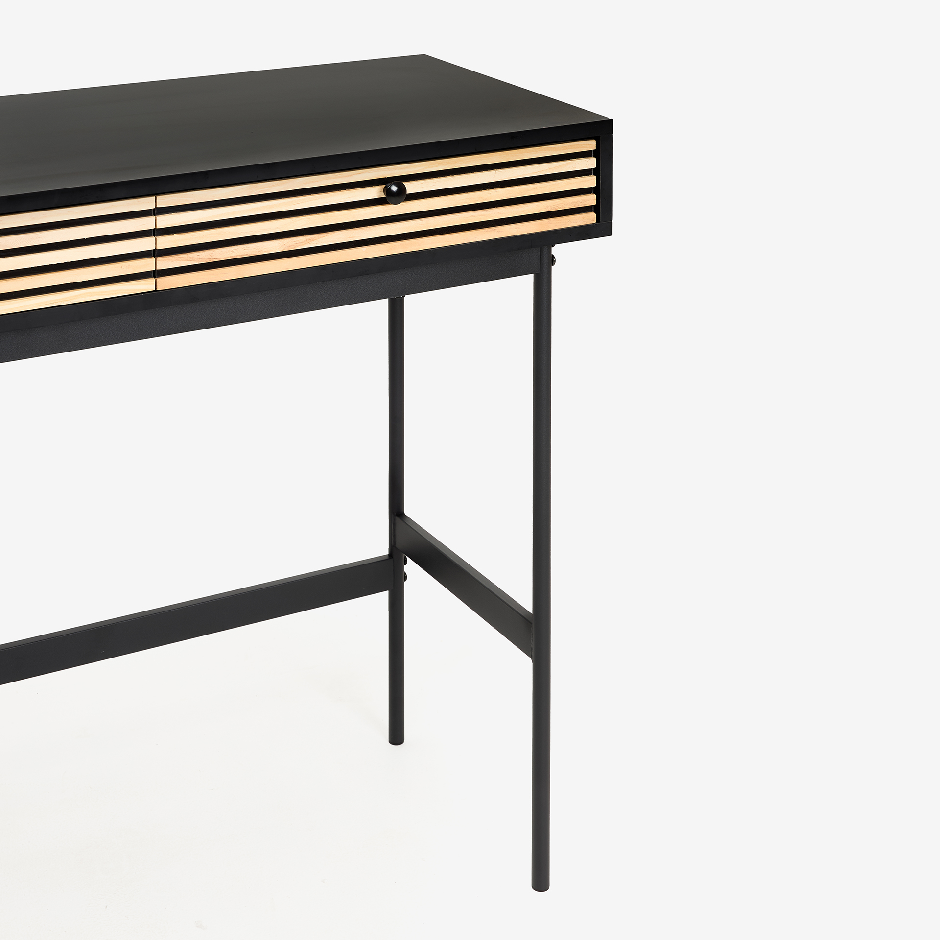 Escritorio de madera MDF y metal Bika 100x40x80cm