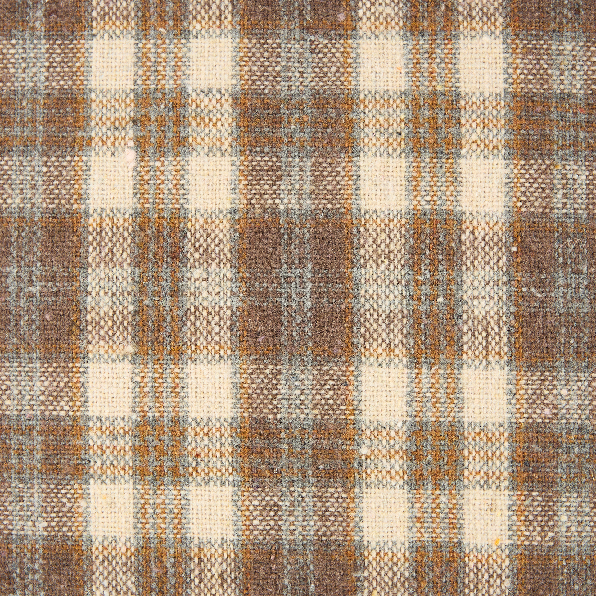 Funda de coj&iacute;n de algod&oacute;n cuadros gris 45x45cm