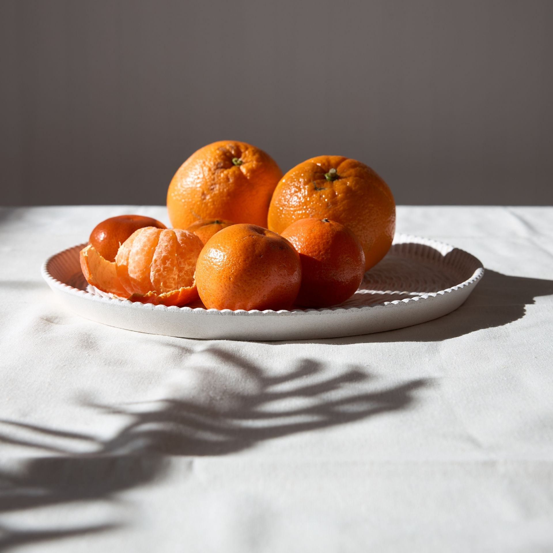 Centro de mesa de madera beige Ø29,5cm